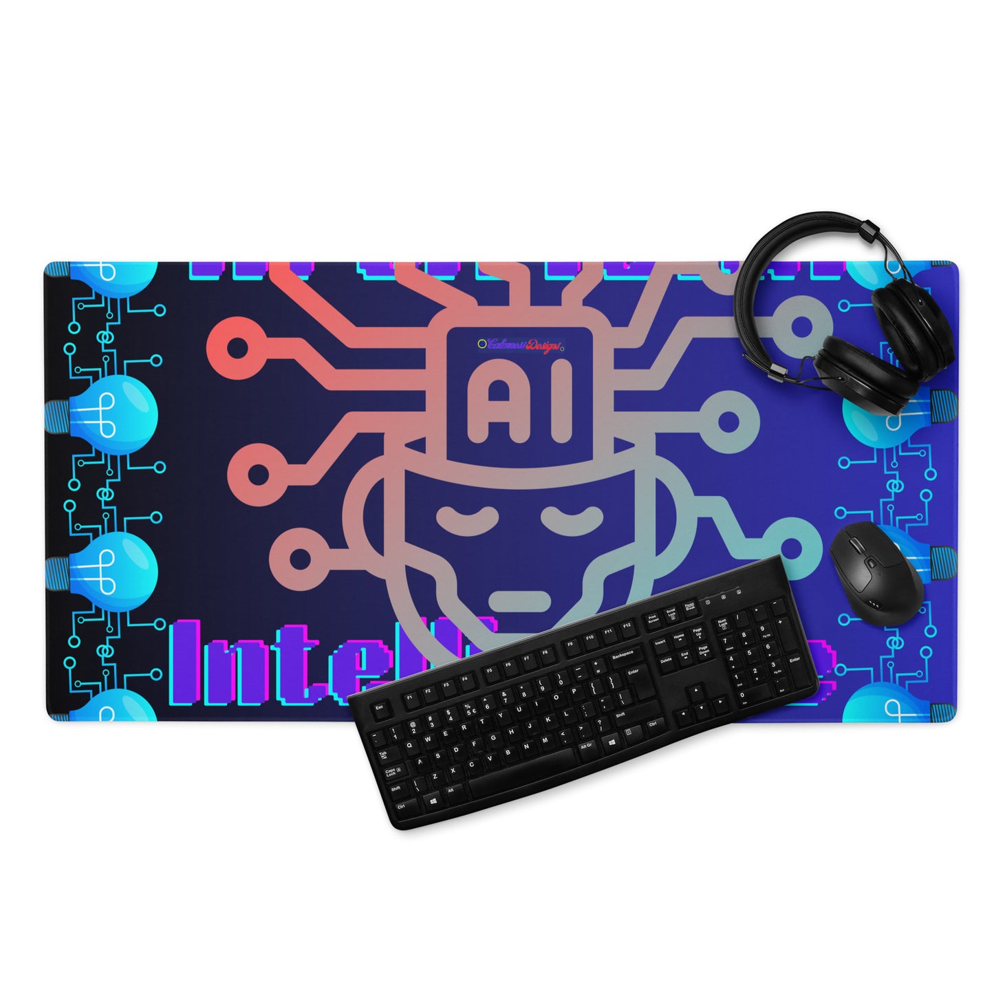 Artificial Intelligence Icon Technology, (A I) Futuristic Technology, CALMNESS DESIGNS, Creative Designer's, Gaming mouse pad