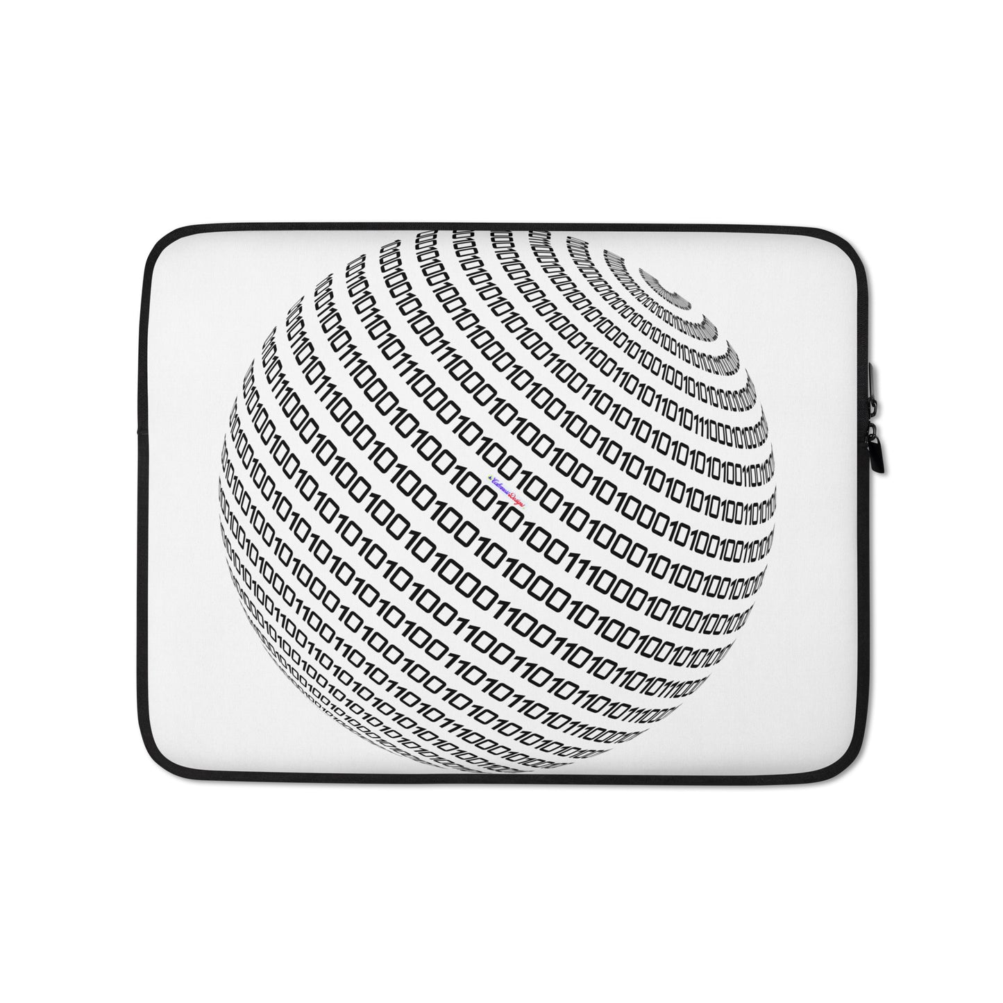 Sphere Binary Code ICON, Ones and Zeros, CALMNESS DESIGNS, Creative Designer's, Laptop Sleeve