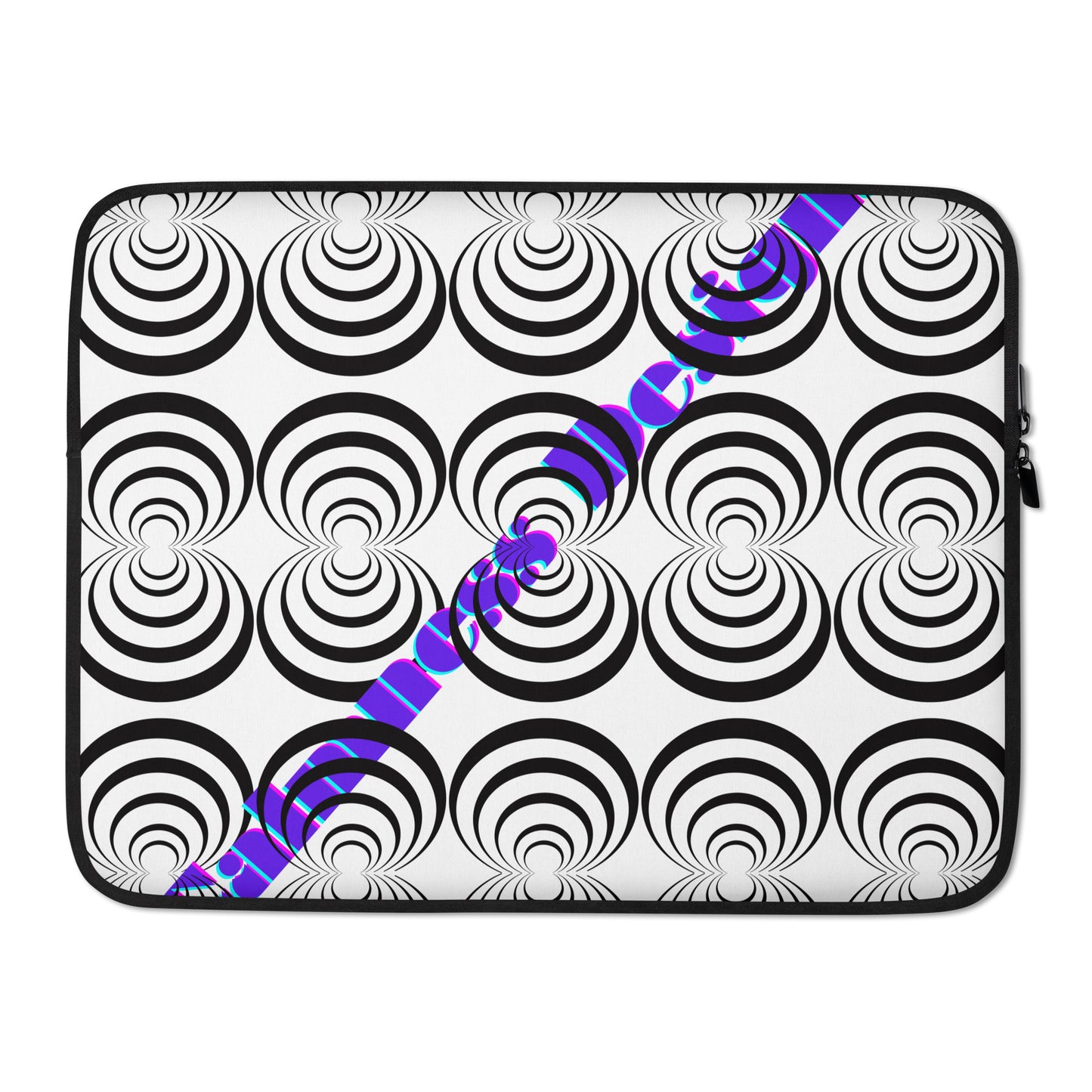 Round Circle Lines, Calmness Designs, Laptop Sleeve