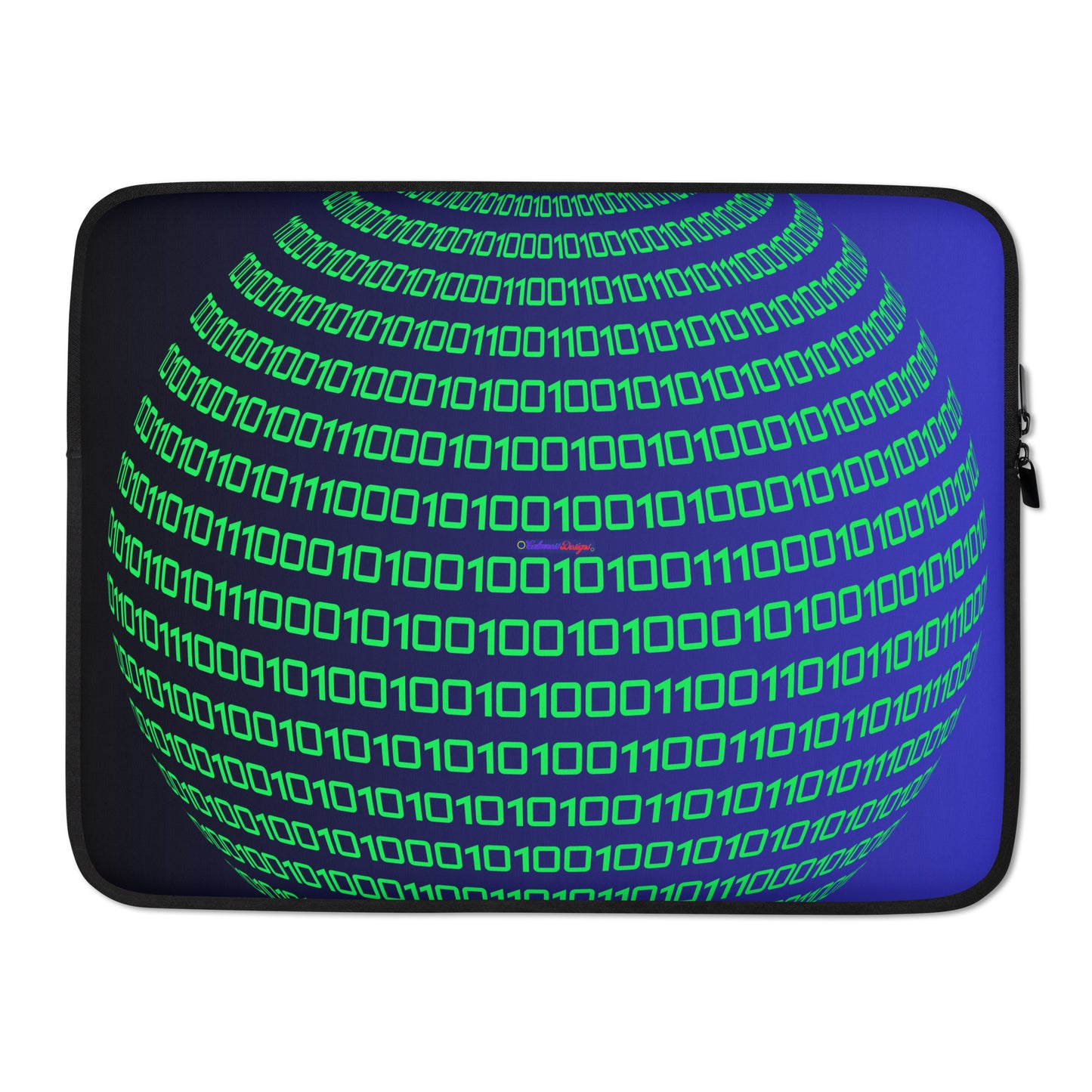 Sphere Binary Code ICON, Ones and Zeros, CALMNESS DESIGNS, Creative Designer's, Laptop Sleeve