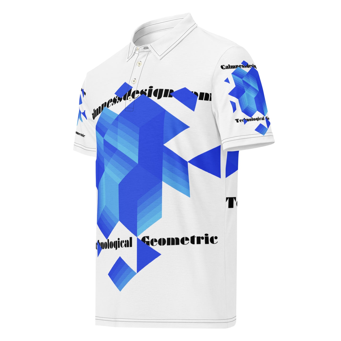 Technological and Geometric Element, Calmnessdesign.COM, Men’s slim fit polo