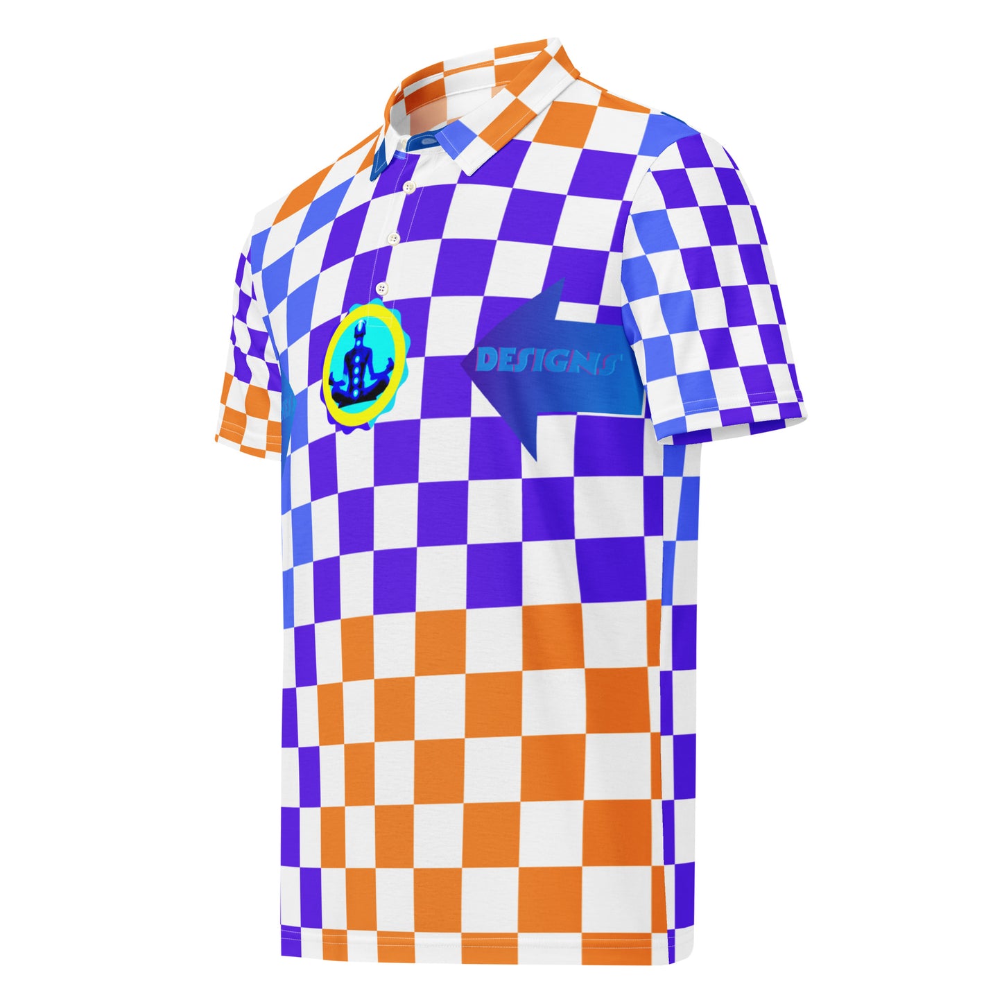 Checkerboard Styled, CALMNESS DESIGNS Men’s slim fit polo