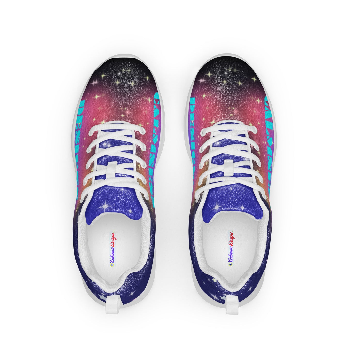 White Stars, Heart with Stars, CALMNESS DESIGNS, Creative Designer's, Men’s athletic shoes