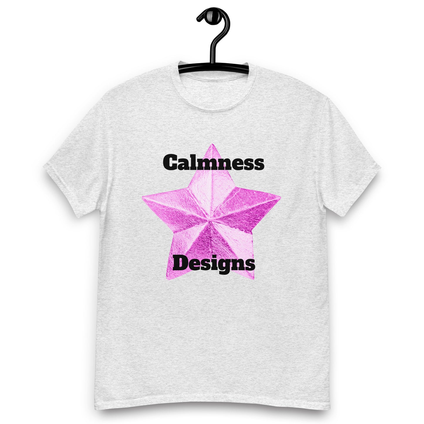 Pink Christmas Star, Calmness Designs, Men's classic tee