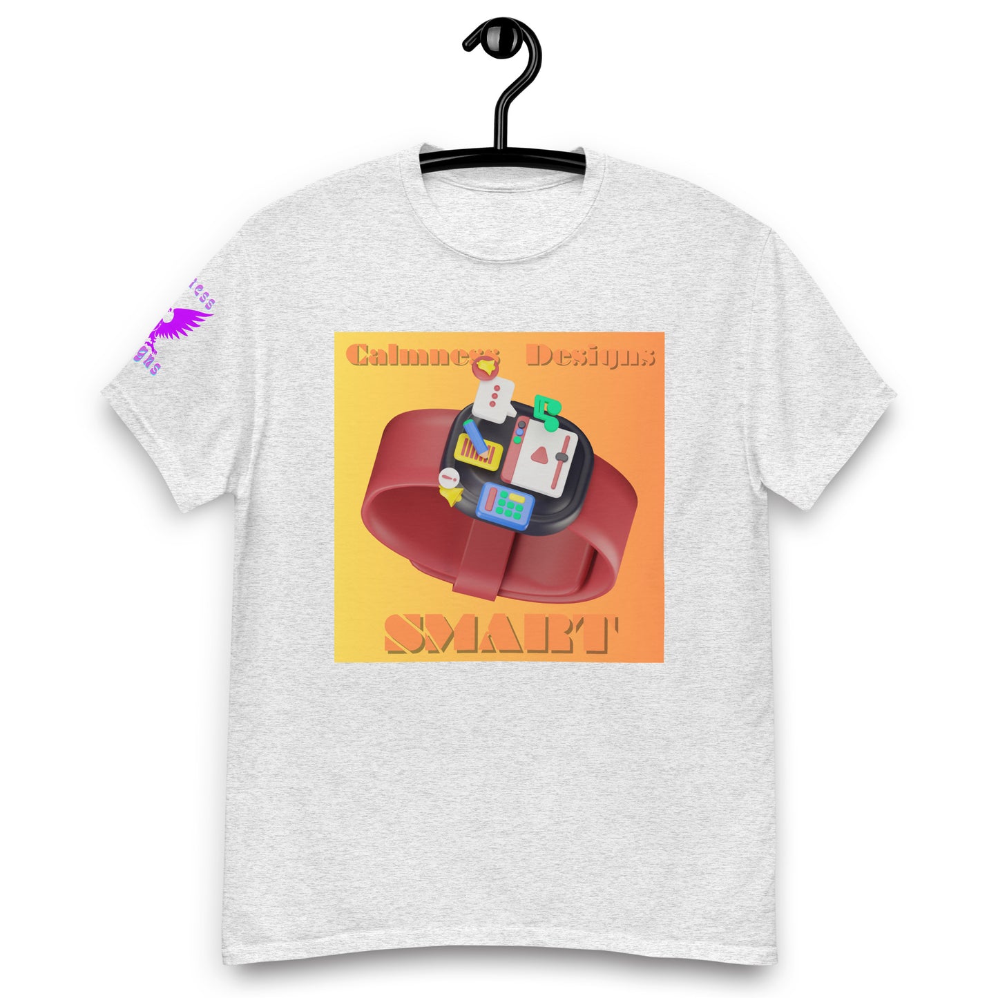 3D Digital SMART Watch Apps Feature, CALMNESS DESIGNS, Creative Designer's, Men's classic tee