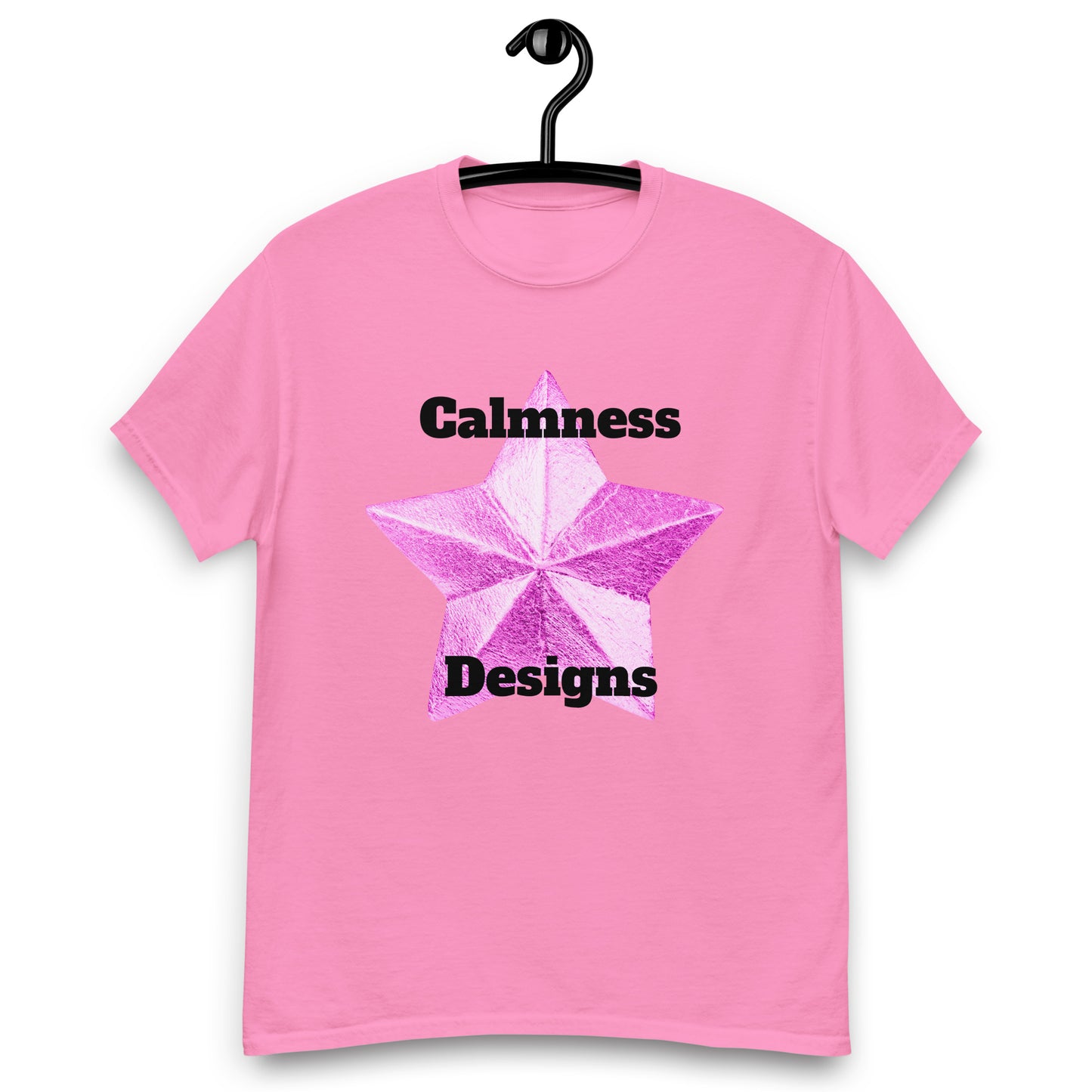Pink Christmas Star, Calmness Designs, Men's classic tee