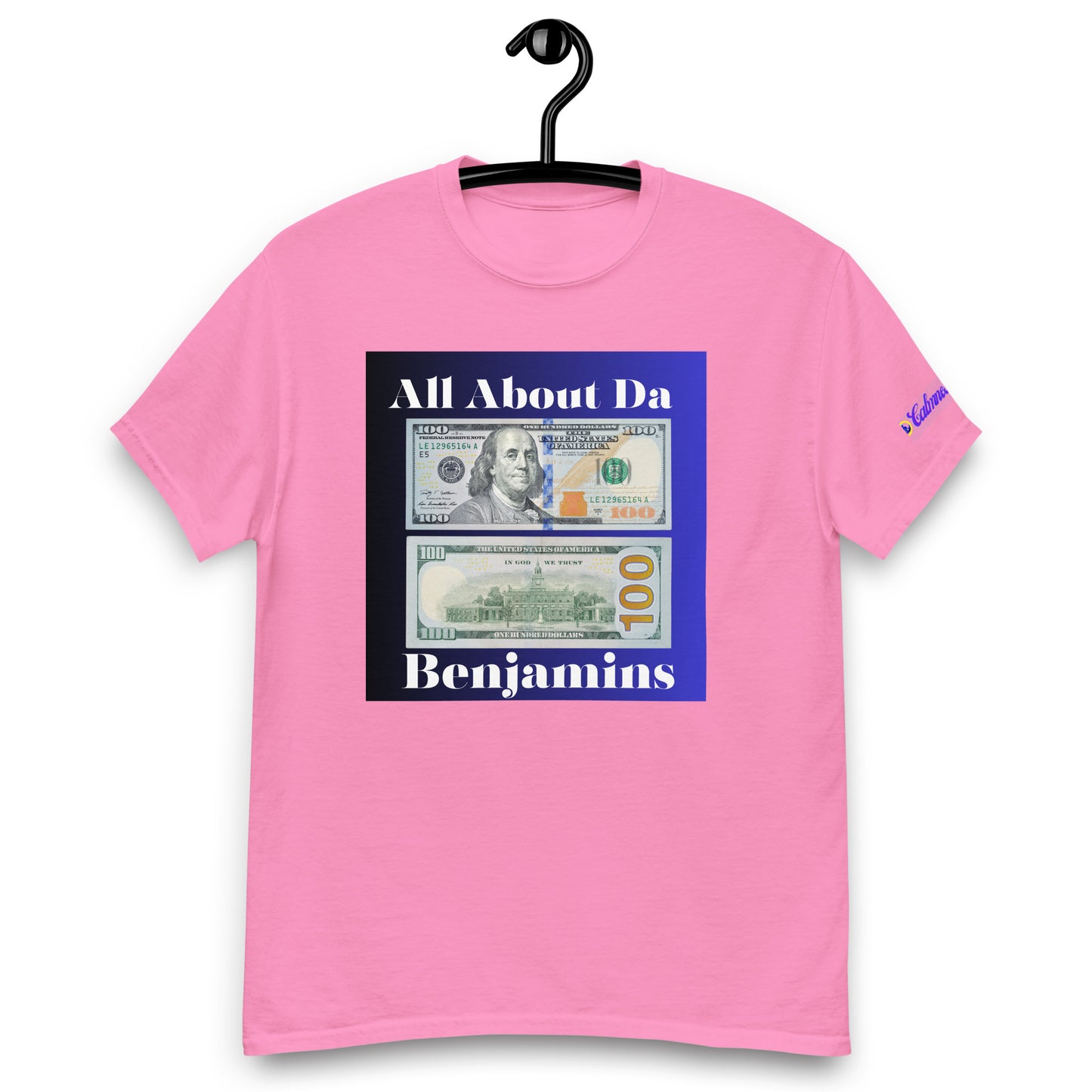 All About da Benjamins, US $100 Dollar Bills, Calmness Designs, Creative Designs, Men's classic tee