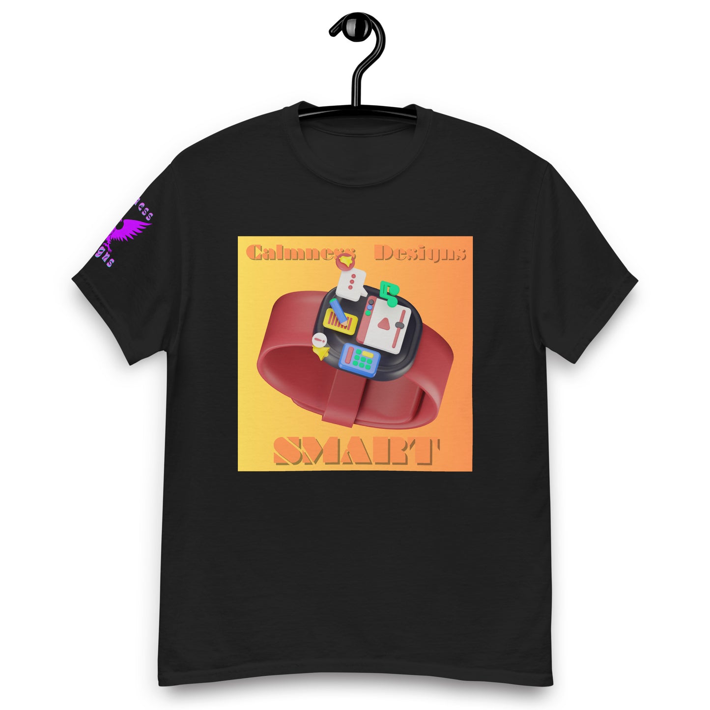 3D Digital SMART Watch Apps Feature, CALMNESS DESIGNS, Creative Designer's, Men's classic tee