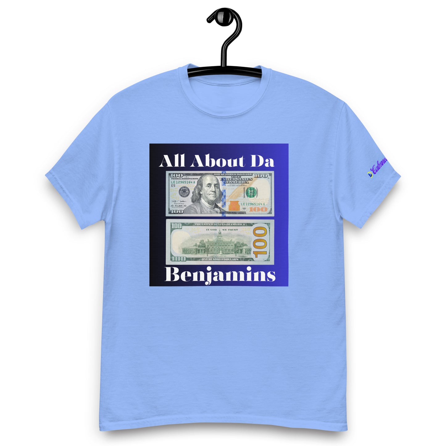 All About da Benjamins, US $100 Dollar Bills, Calmness Designs, Creative Designs, Men's classic tee