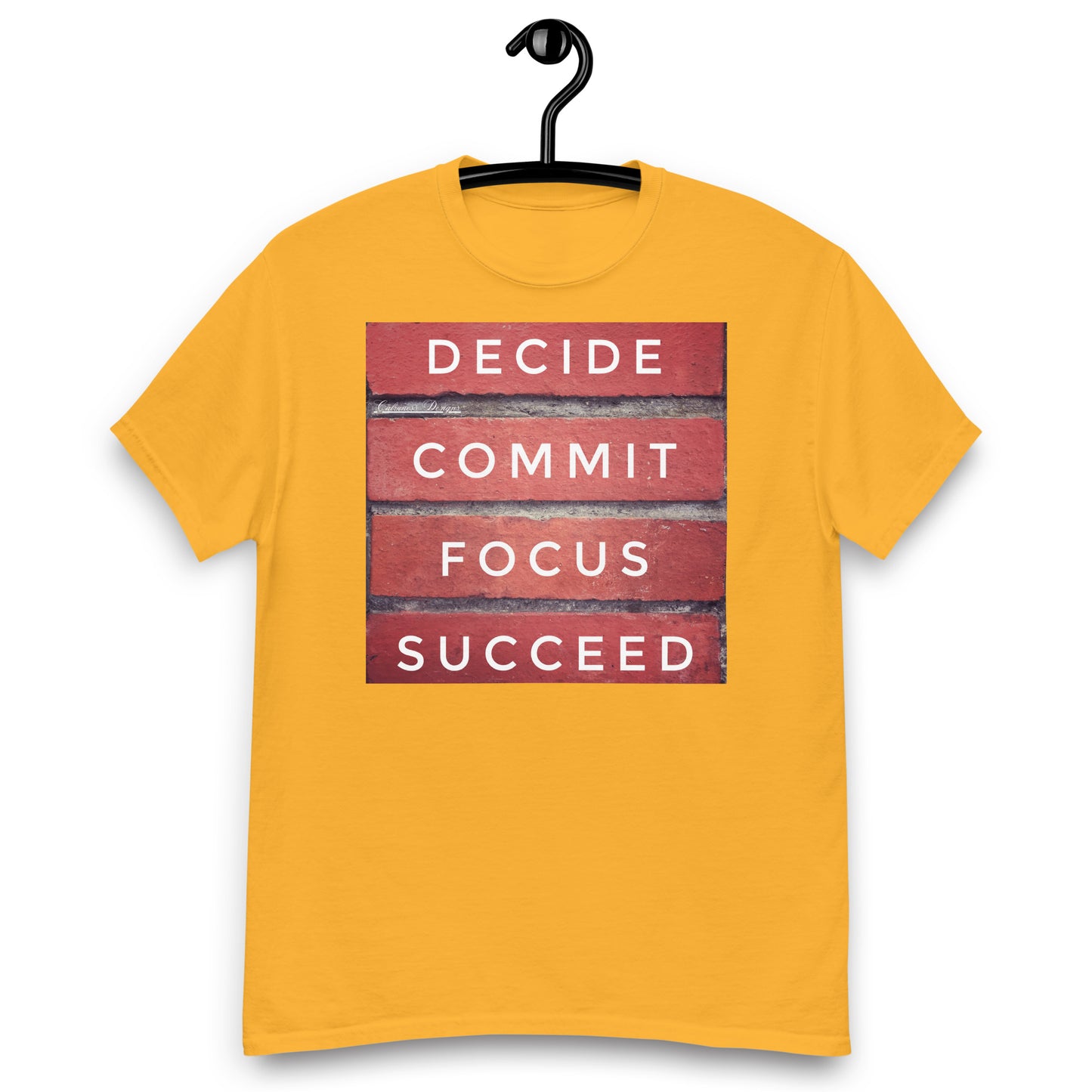 DECIDE, COMMIT, FOCUS, SUCCEED, Calmness Designs, Creative Designs, Men's classic tee