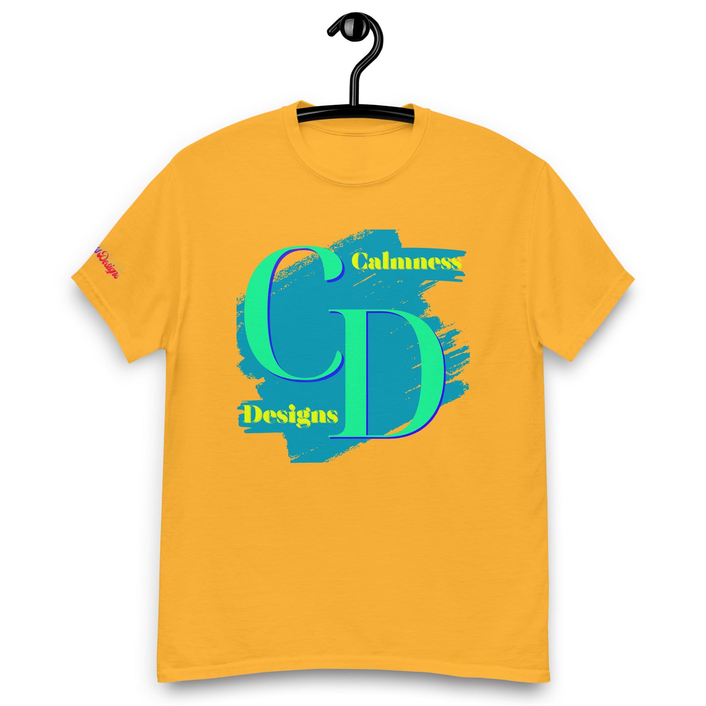 Logo CALMNESS DESIGNS, (C D), Calmness Designs, Creative Designs, Men's classic tee