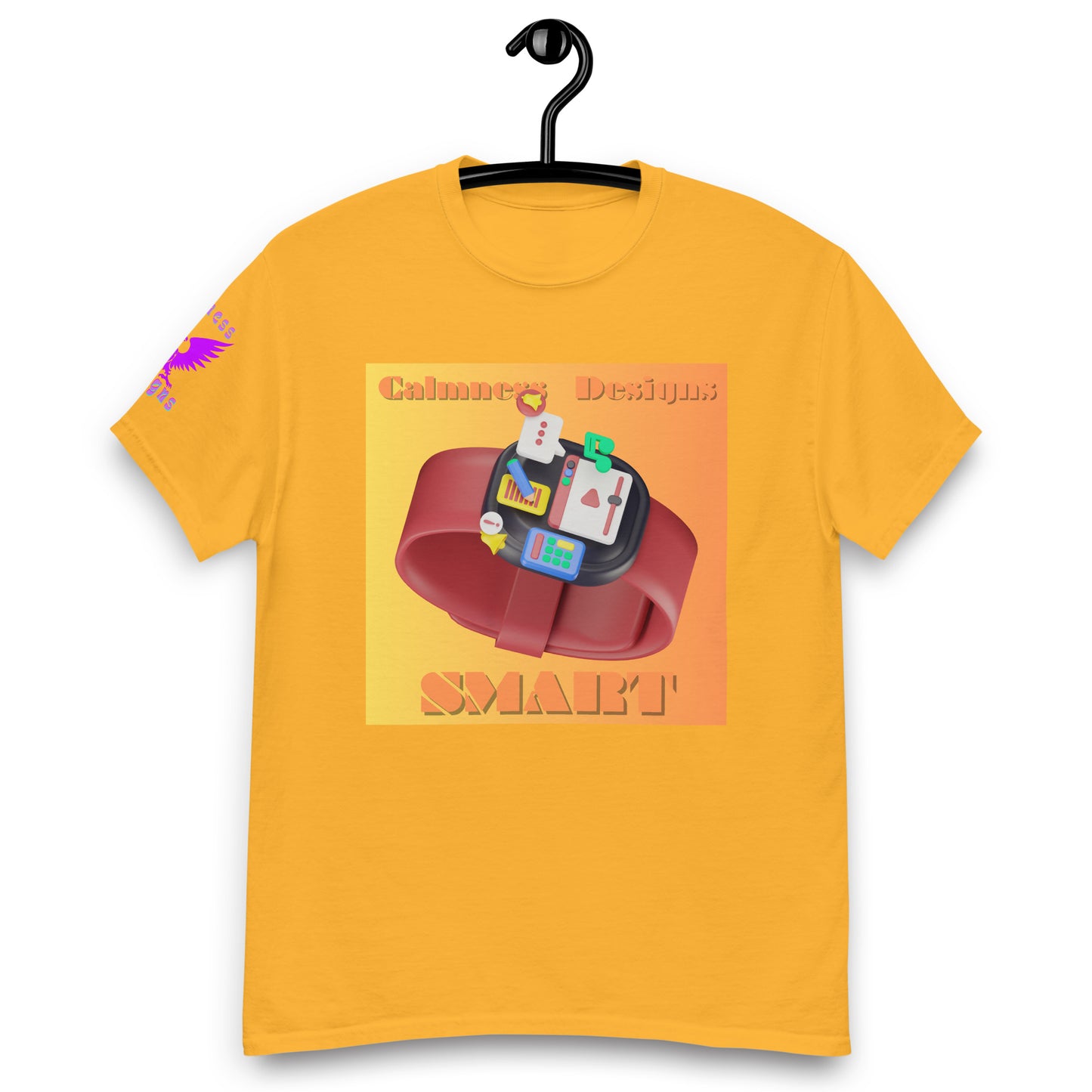 3D Digital SMART Watch Apps Feature, CALMNESS DESIGNS, Creative Designer's, Men's classic tee