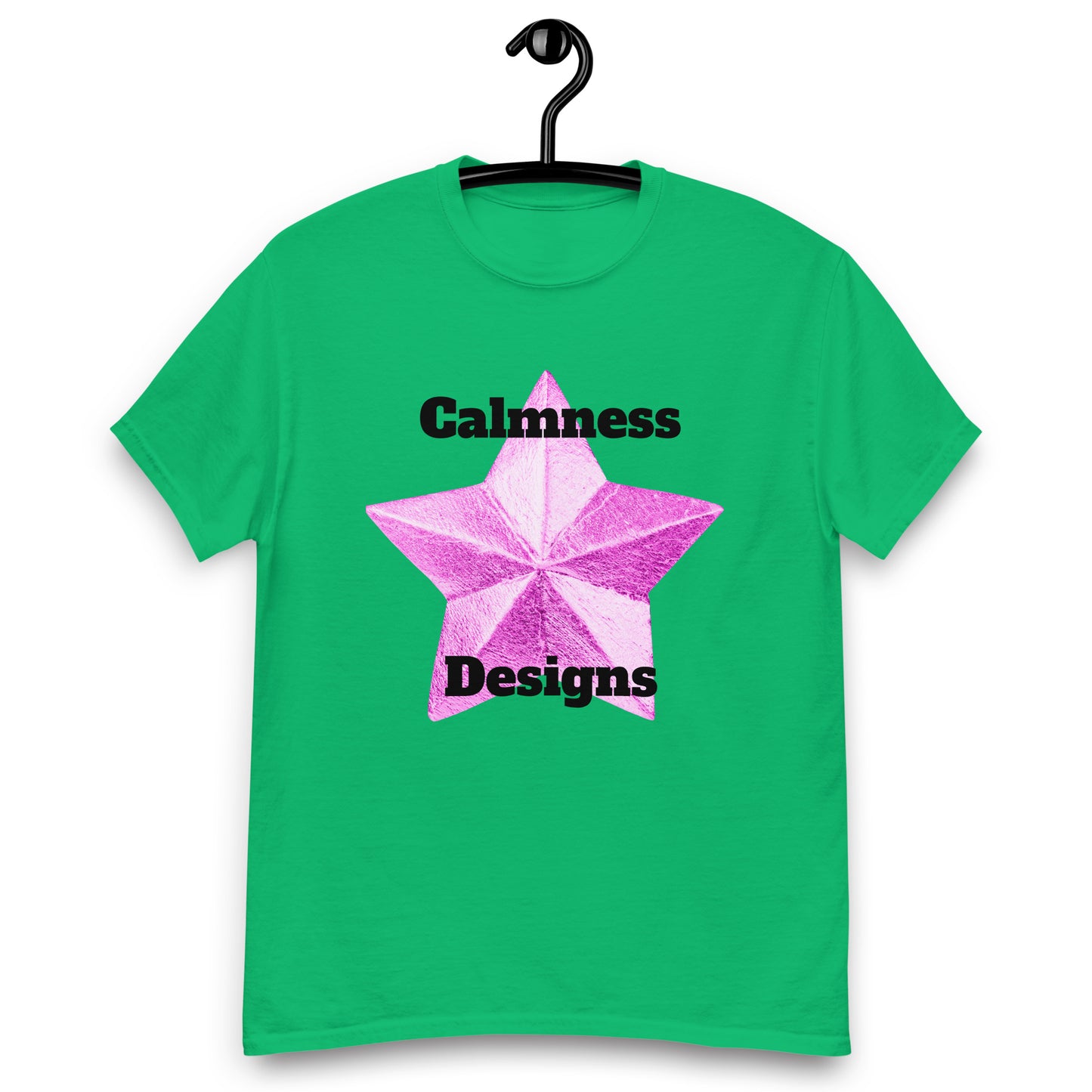 Pink Christmas Star, Calmness Designs, Men's classic tee