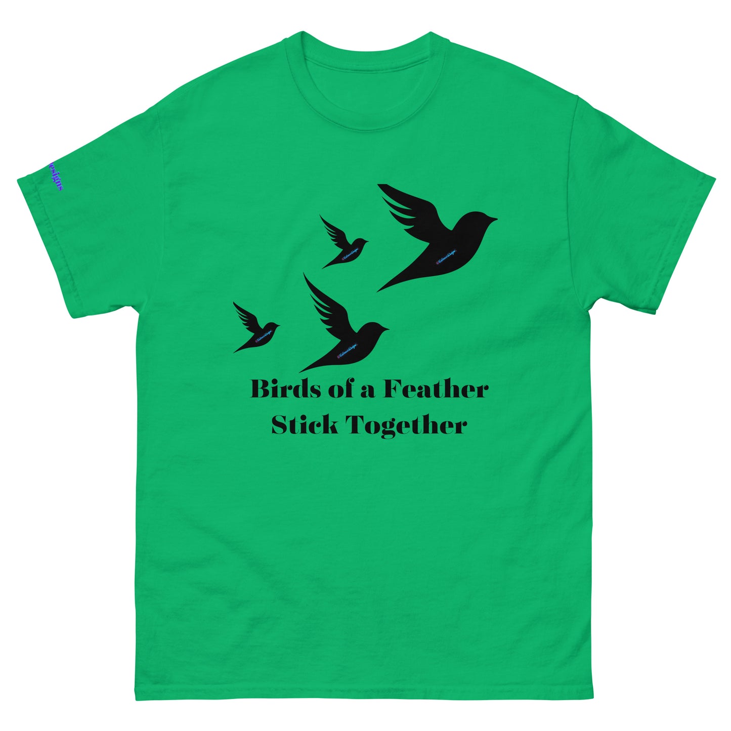 Birds of a Feather Stick Together, Flock of Birds Flying, Calmness Designs, Men's classic tee