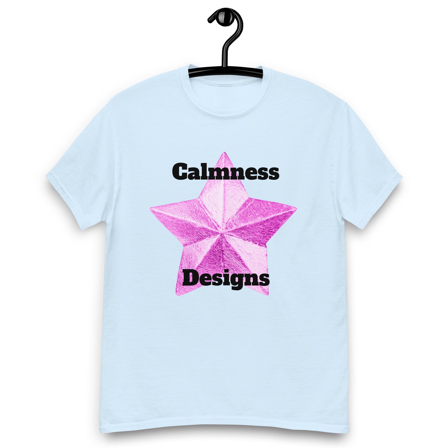 Pink Christmas Star, Calmness Designs, Men's classic tee