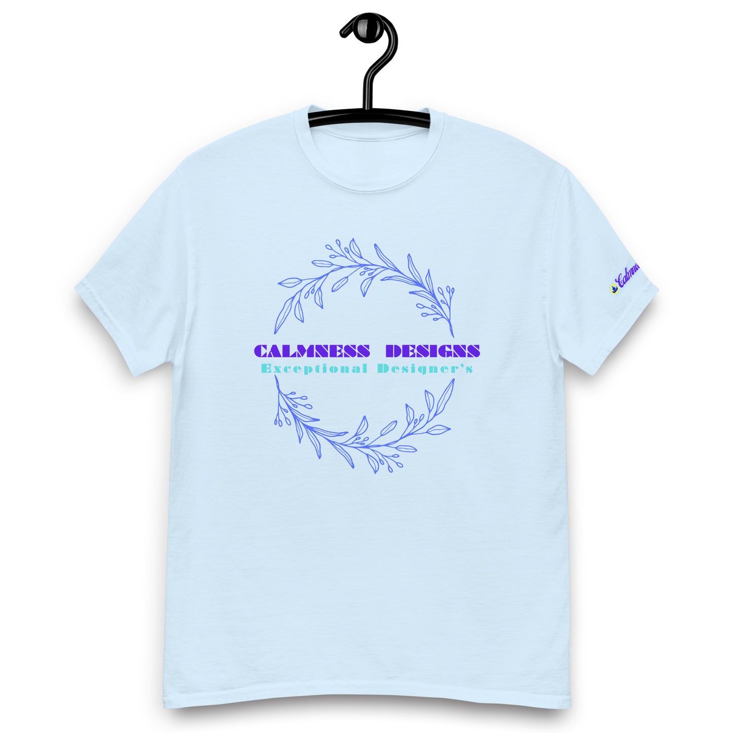 Ivory Blue Botanical Organic, Creative Designs, Calmness Designs, Men's classic tee