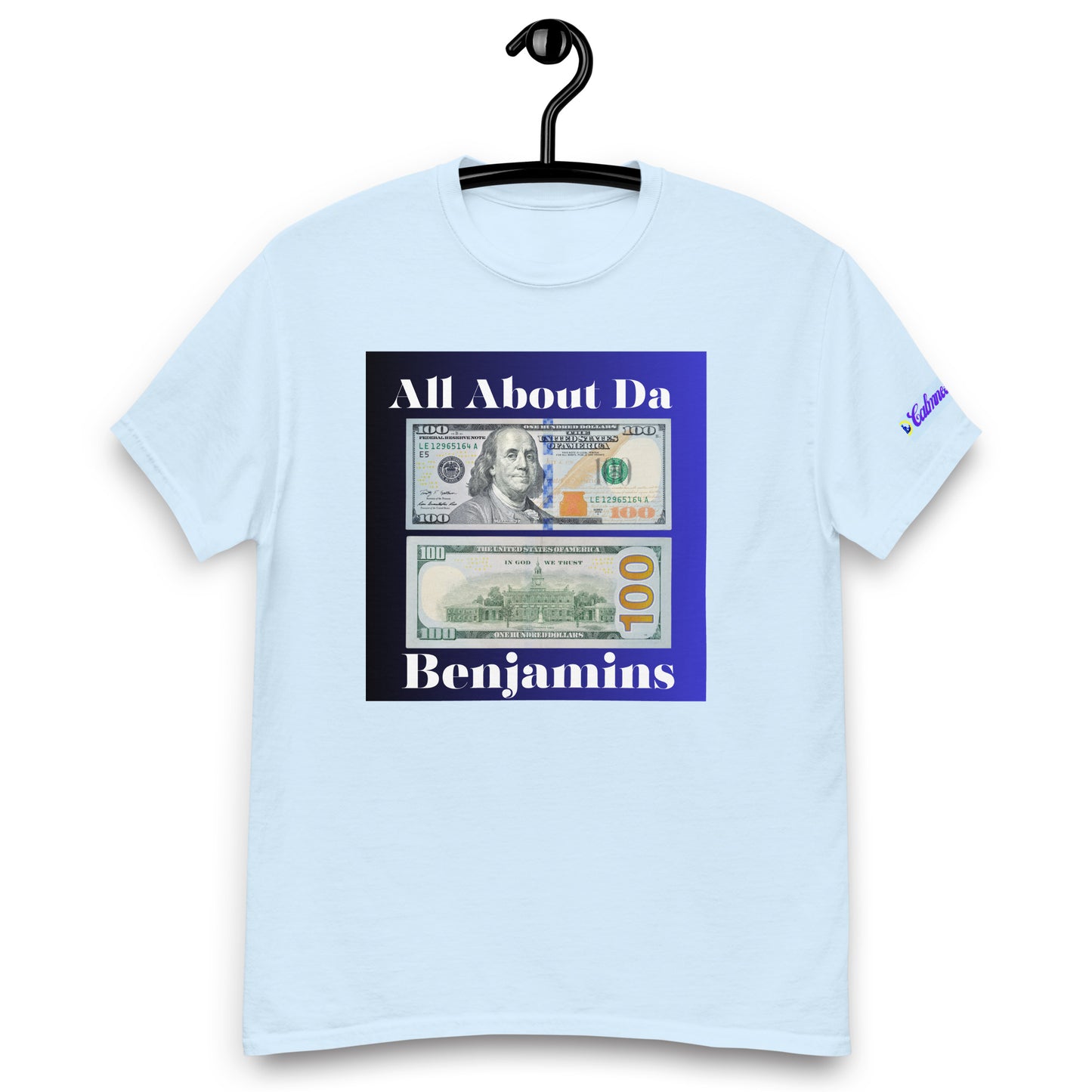 All About da Benjamins, US $100 Dollar Bills, Calmness Designs, Creative Designs, Men's classic tee