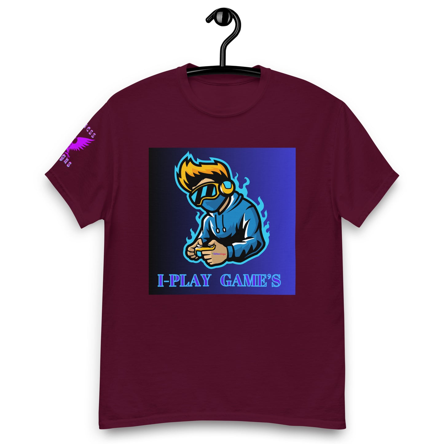 Gamer Logos, I-PLAY GAME'S, Gaming Controller, Gaming Headphone, CALMNESS DESIGNS, Creative Designer's, Men's classic tee