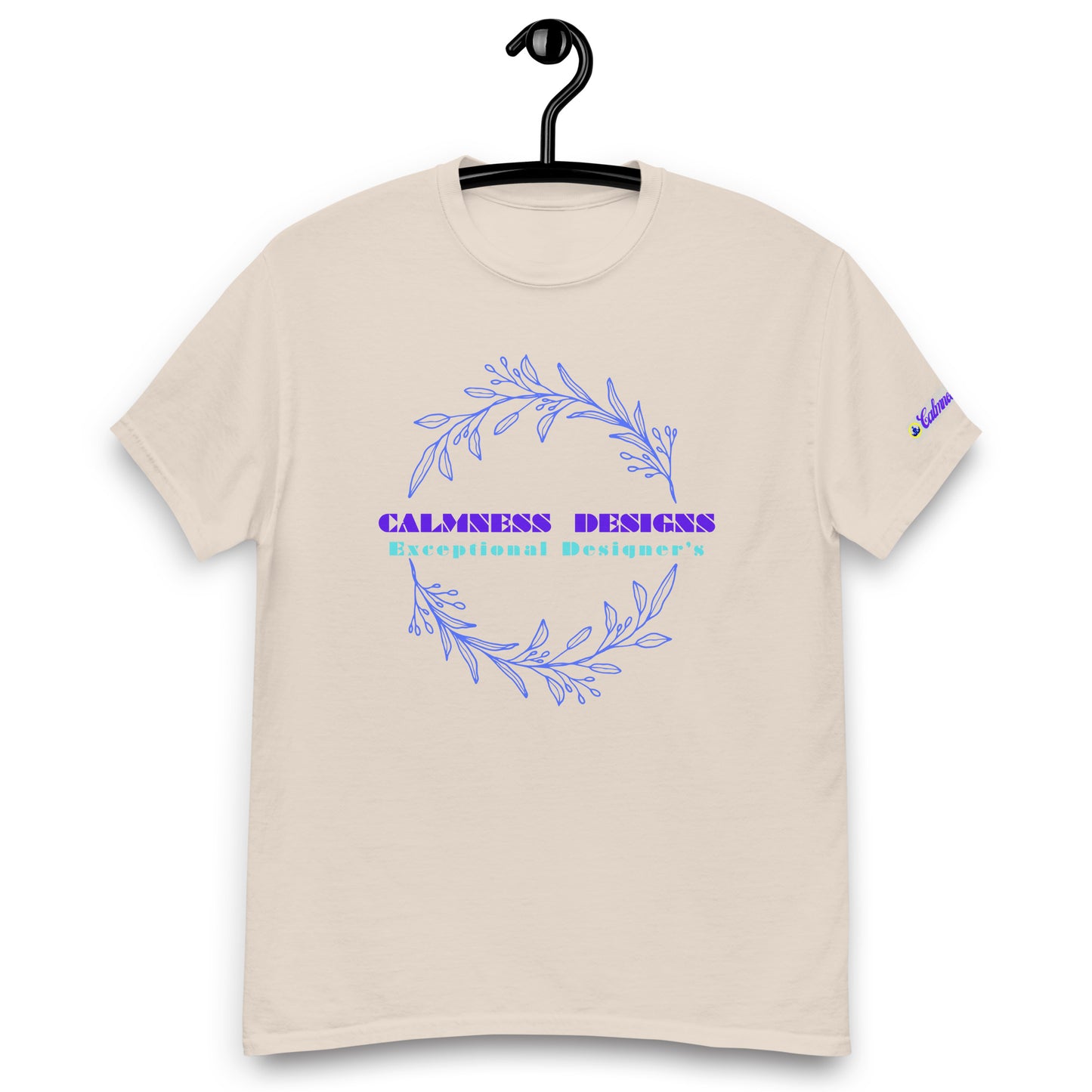 Ivory Blue Botanical Organic, Creative Designs, Calmness Designs, Men's classic tee