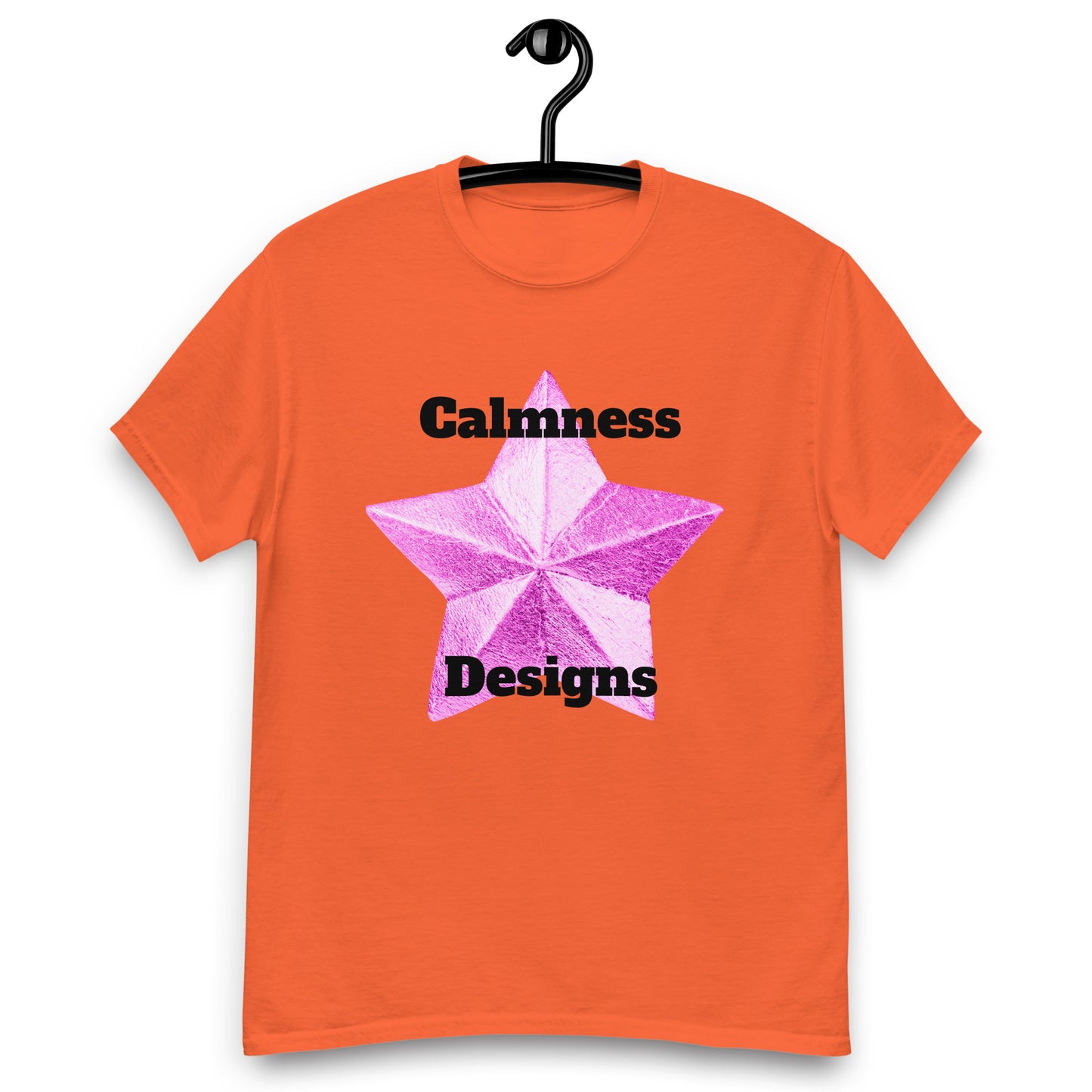 Pink Christmas Star, Calmness Designs, Men's classic tee