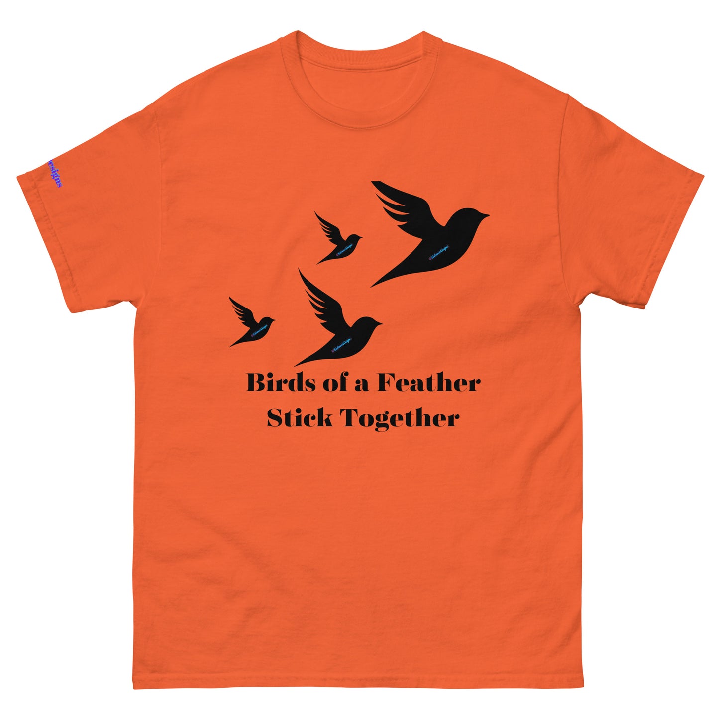 Birds of a Feather Stick Together, Flock of Birds Flying, Calmness Designs, Men's classic tee
