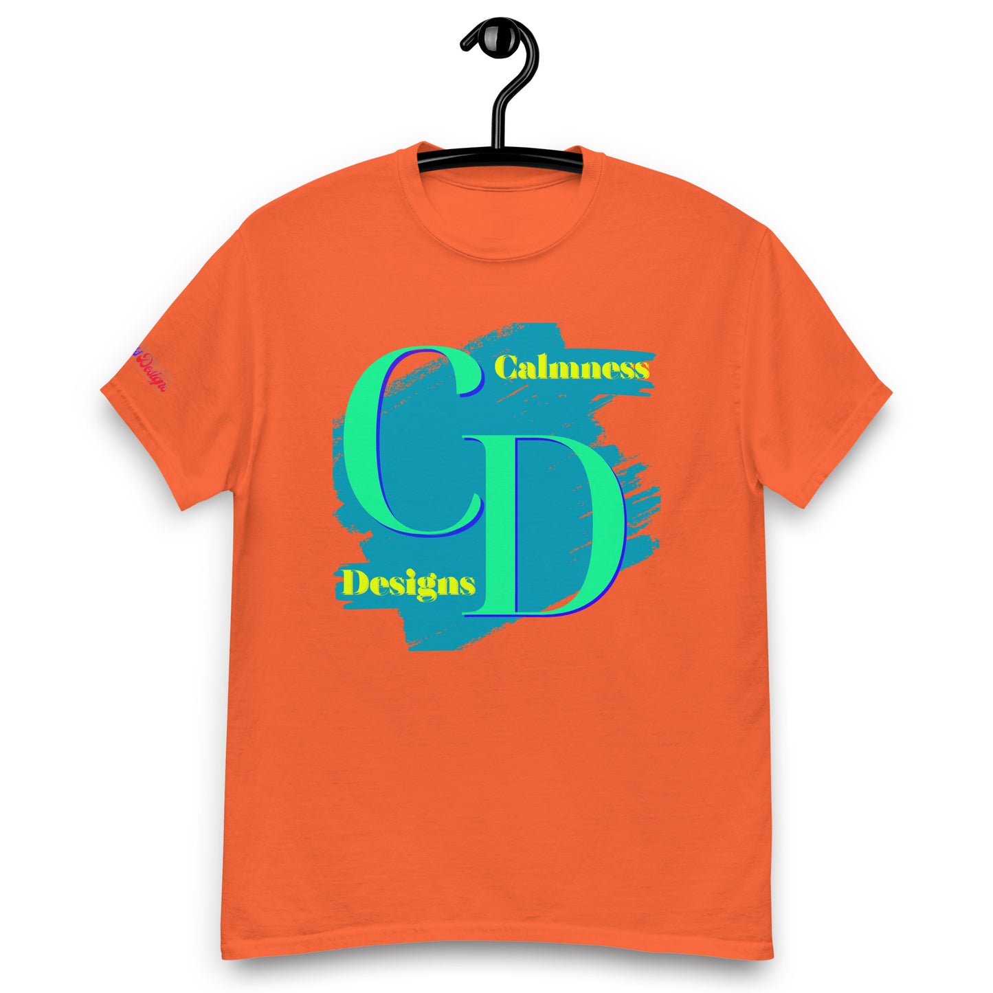Logo CALMNESS DESIGNS, (C D), Calmness Designs, Creative Designs, Men's classic tee