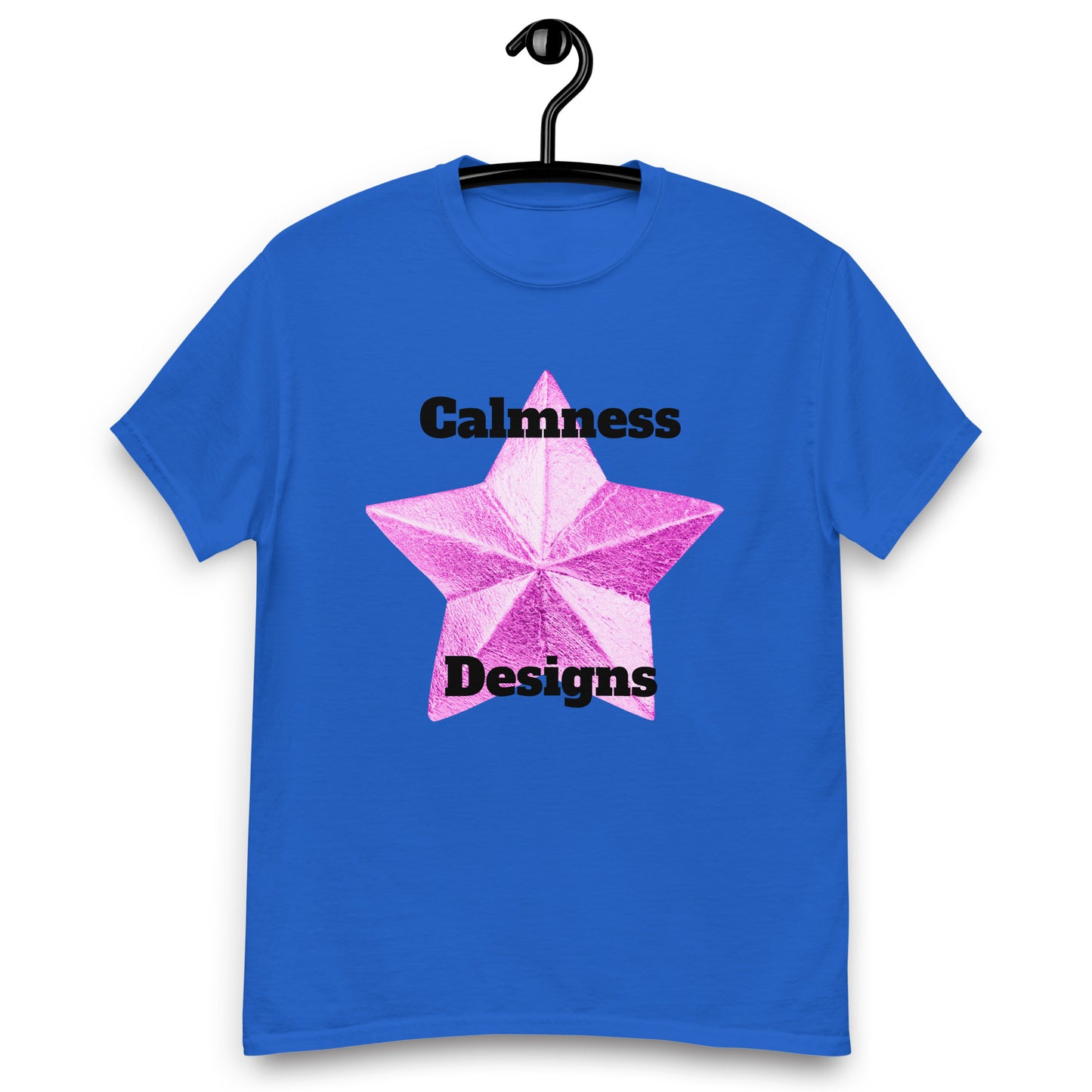 Pink Christmas Star, Calmness Designs, Men's classic tee