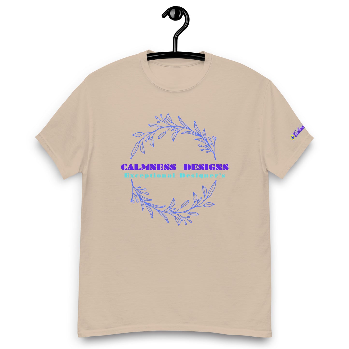 Ivory Blue Botanical Organic, Creative Designs, Calmness Designs, Men's classic tee
