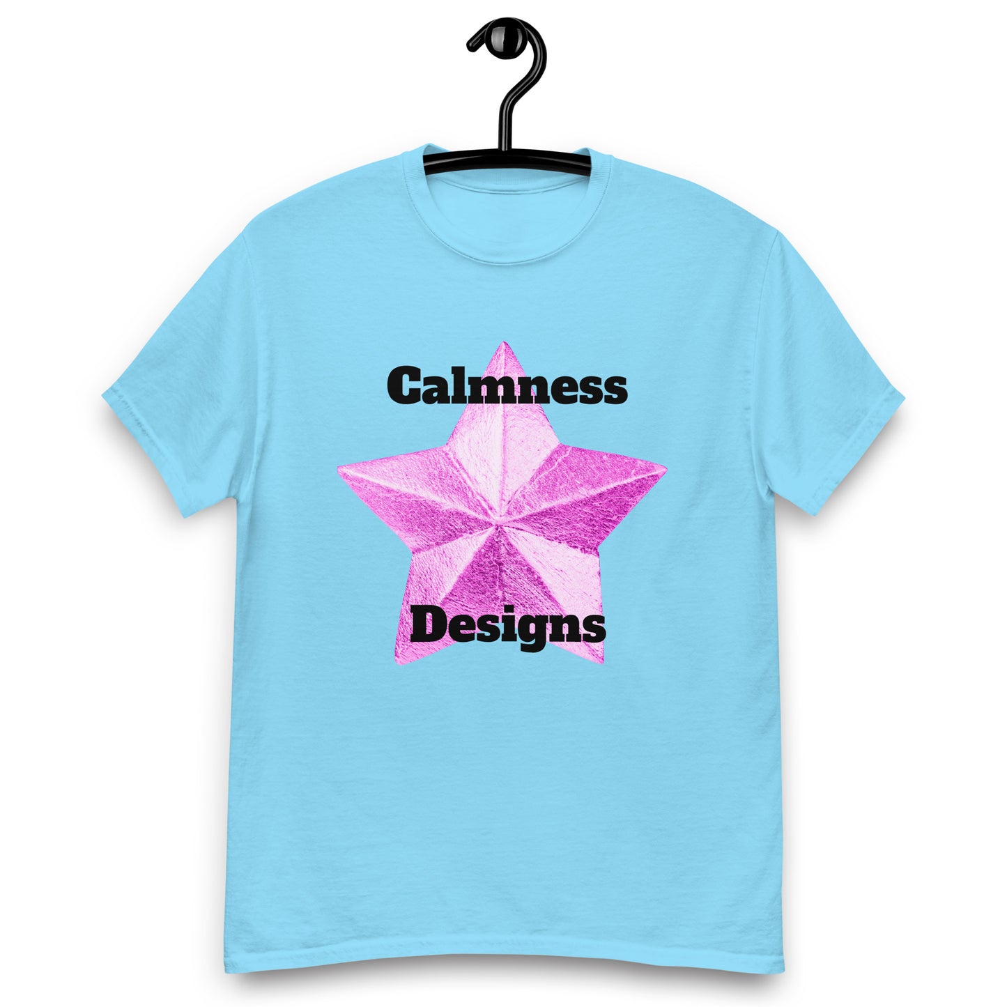 Pink Christmas Star, Calmness Designs, Men's classic tee