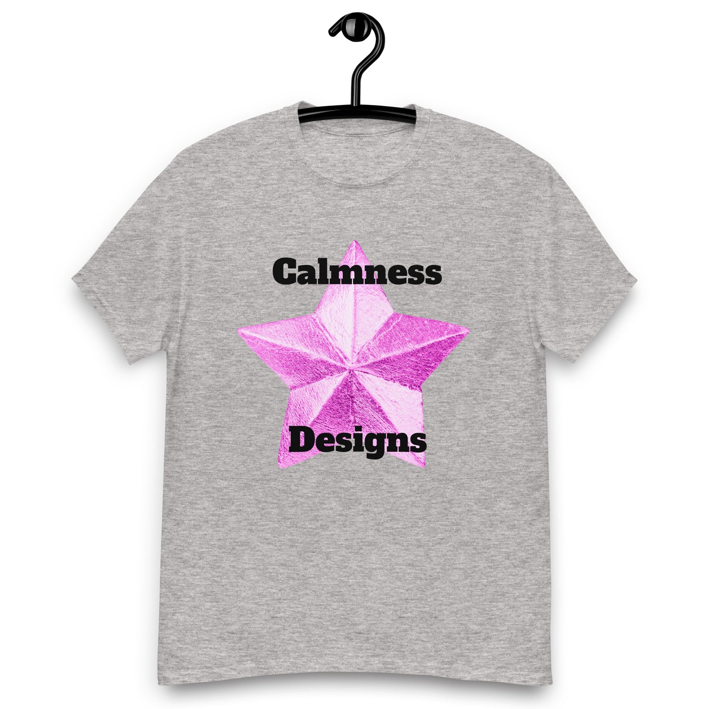 Pink Christmas Star, Calmness Designs, Men's classic tee