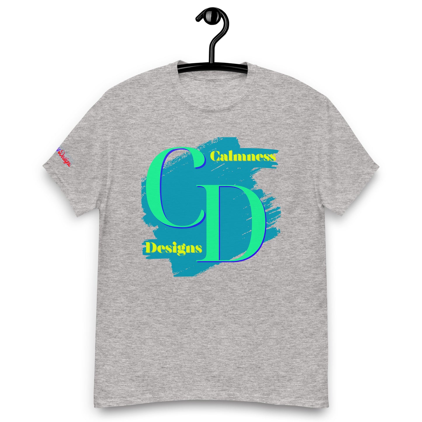 Logo CALMNESS DESIGNS, (C D), Calmness Designs, Creative Designs, Men's classic tee