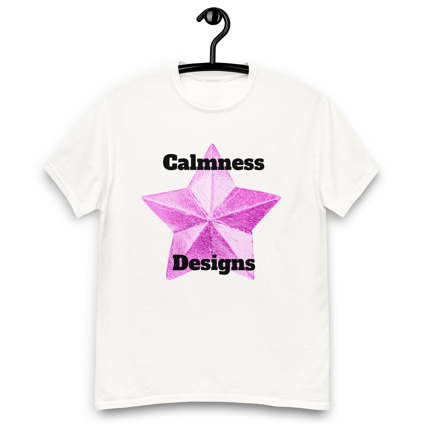 Pink Christmas Star, Calmness Designs, Men's classic tee