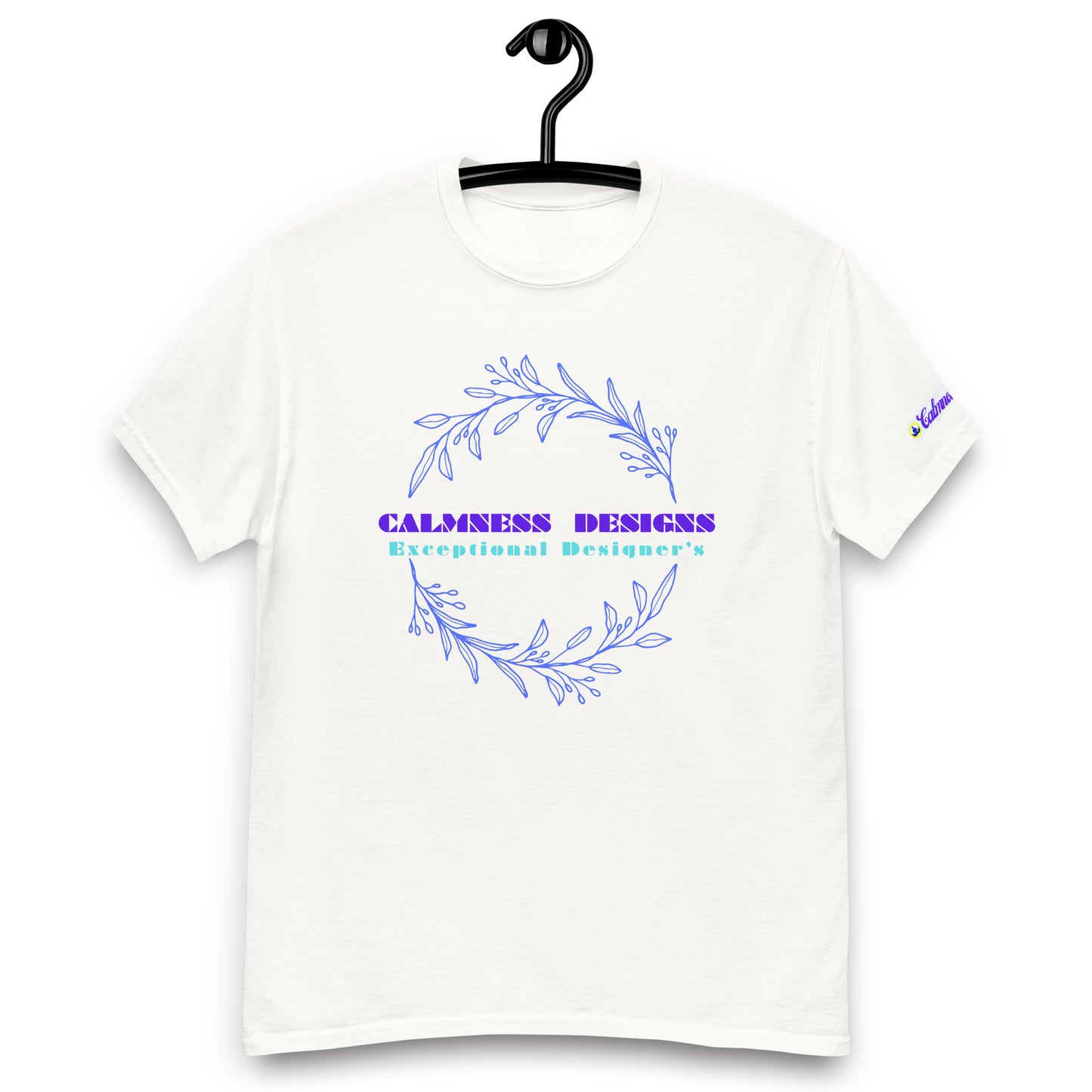 Ivory Blue Botanical Organic, Creative Designs, Calmness Designs, Men's classic tee