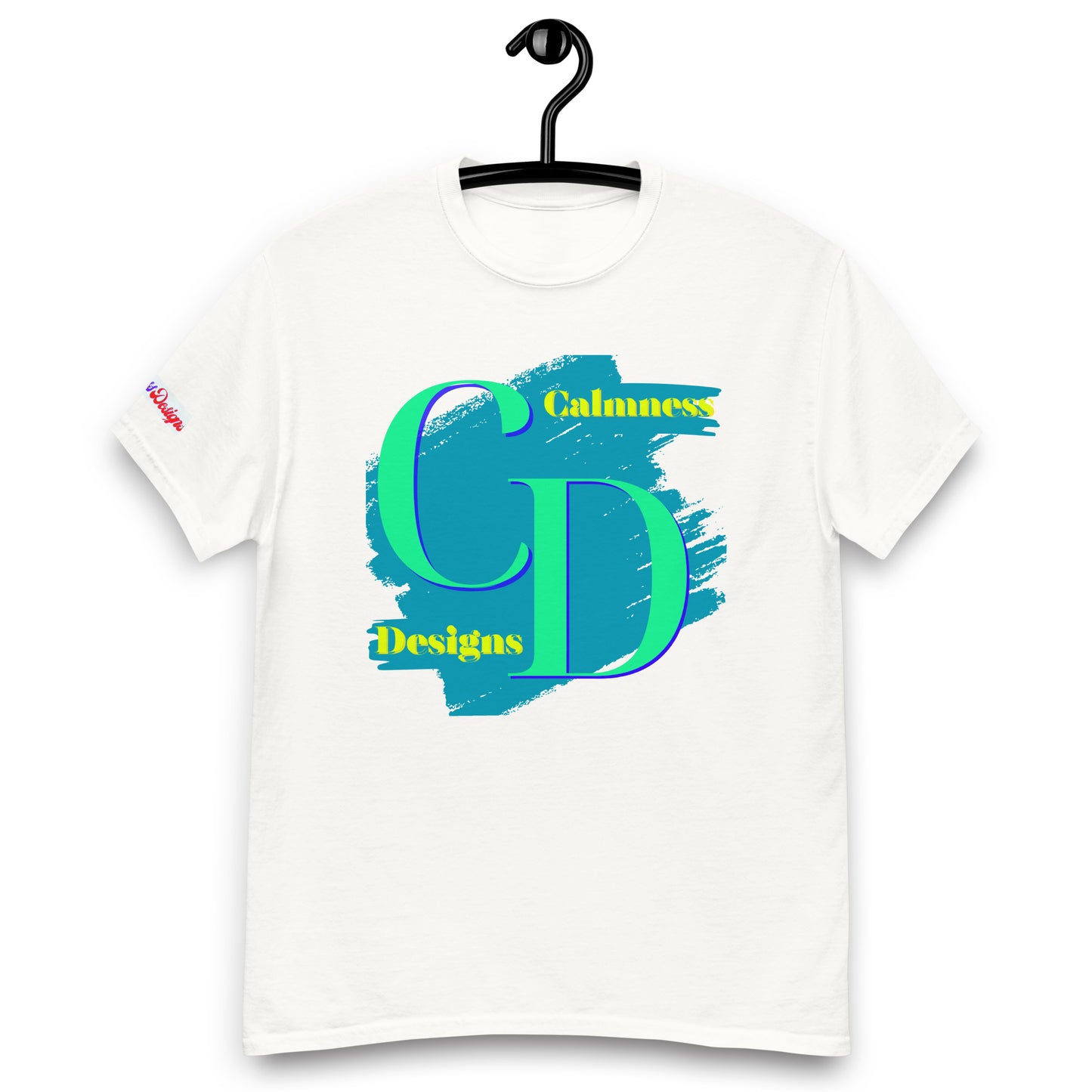 Logo CALMNESS DESIGNS, (C D), Calmness Designs, Creative Designs, Men's classic tee