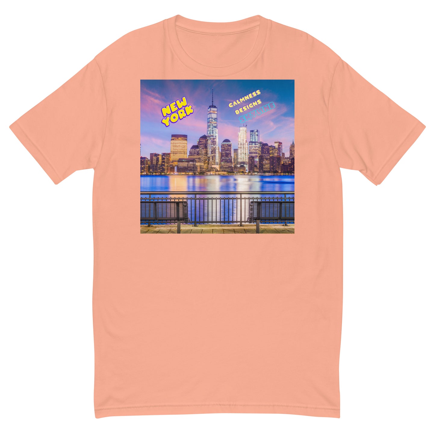 New York City Skyline, Calmness Designs, Short Sleeve T-shirt