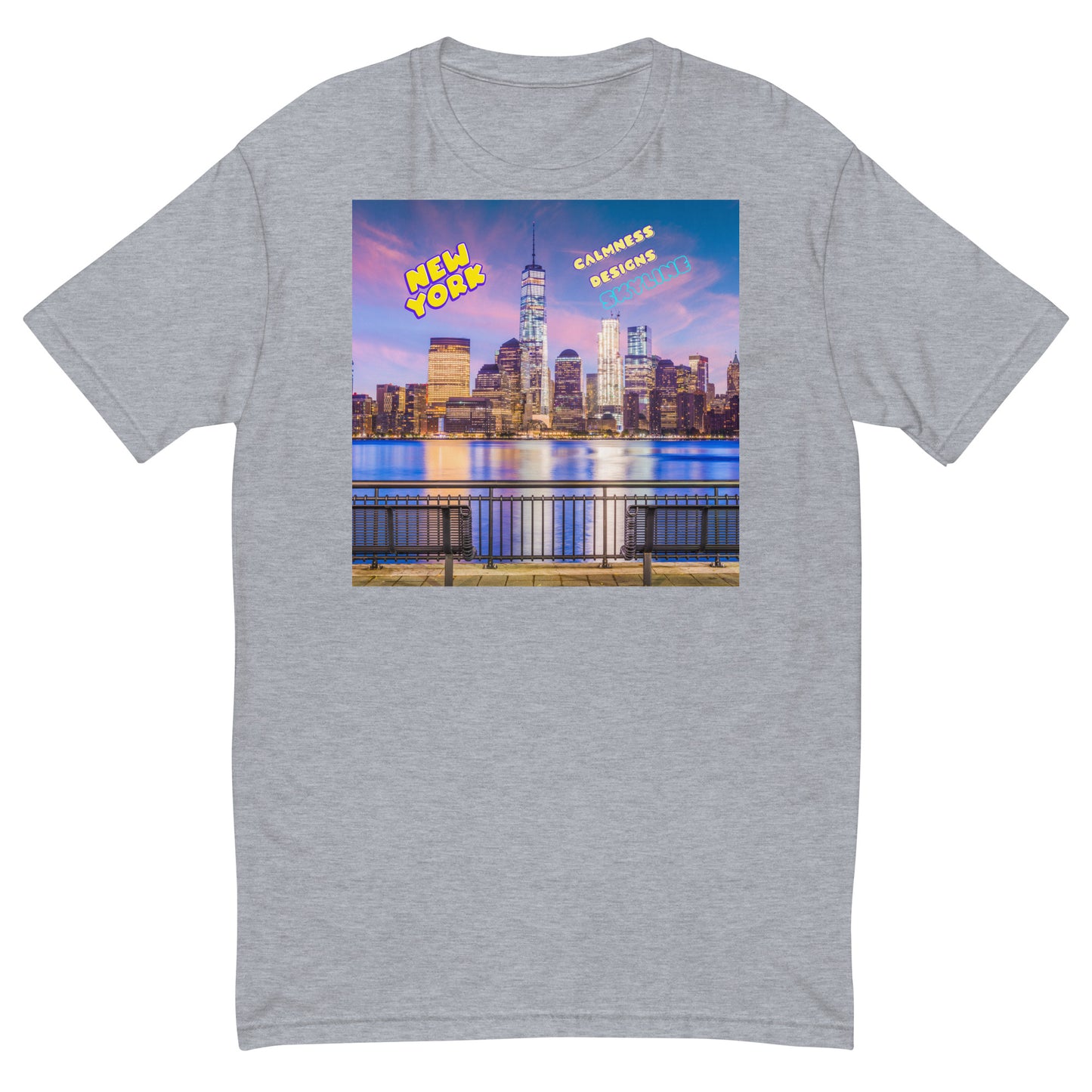 New York City Skyline, Calmness Designs, Short Sleeve T-shirt