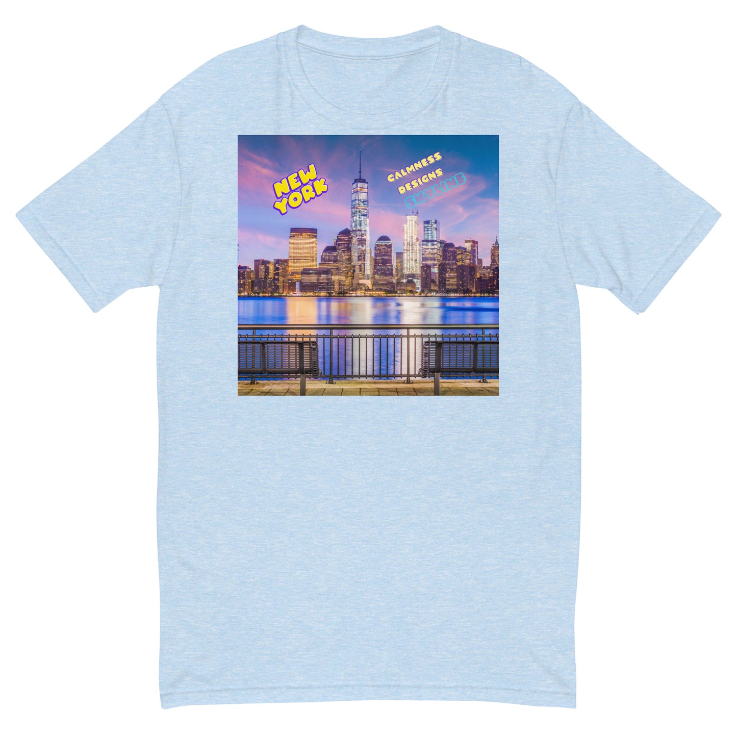 New York City Skyline, Calmness Designs, Short Sleeve T-shirt