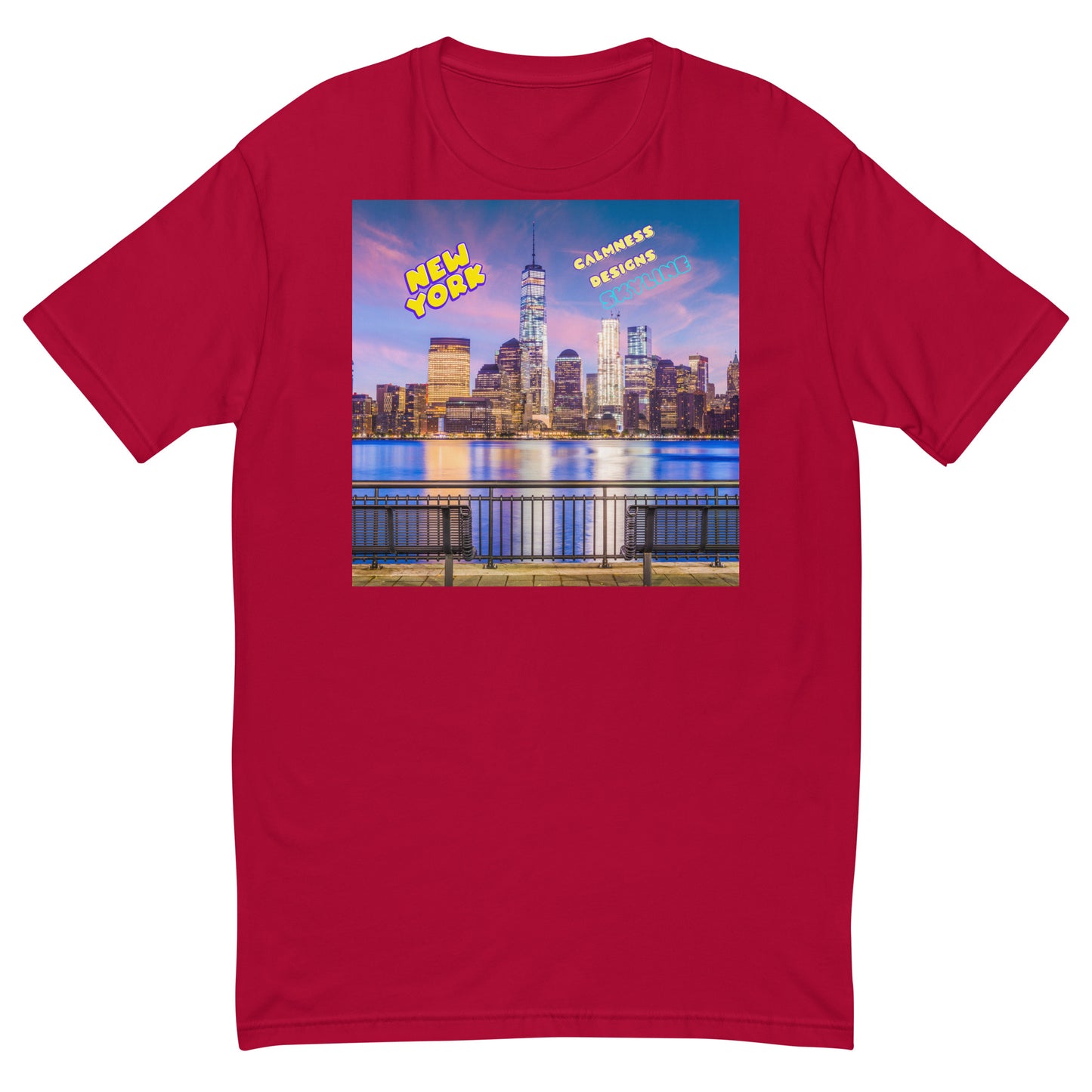 New York City Skyline, Calmness Designs, Short Sleeve T-shirt