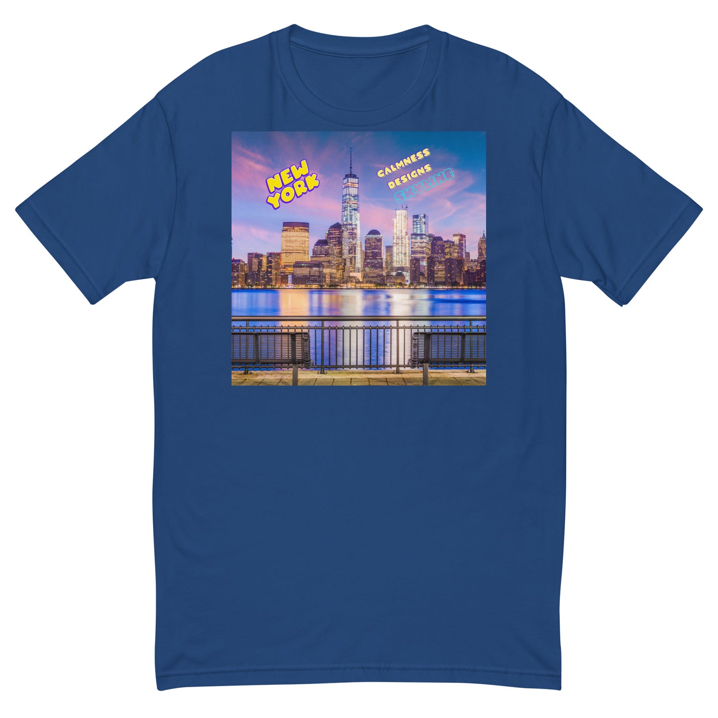 New York City Skyline, Calmness Designs, Short Sleeve T-shirt