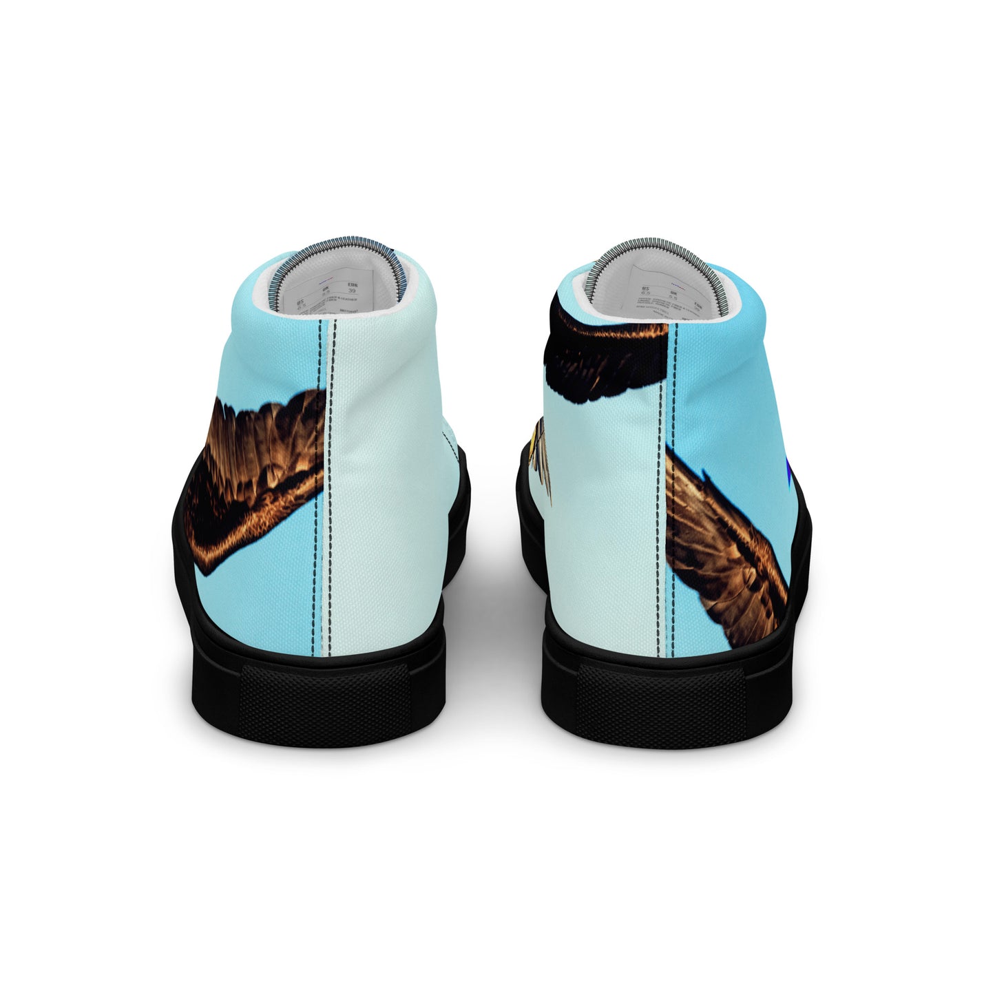 Calmness Designs, Bald Head, FLY-AWAY PLAYER 66 Men’s high top canvas shoes