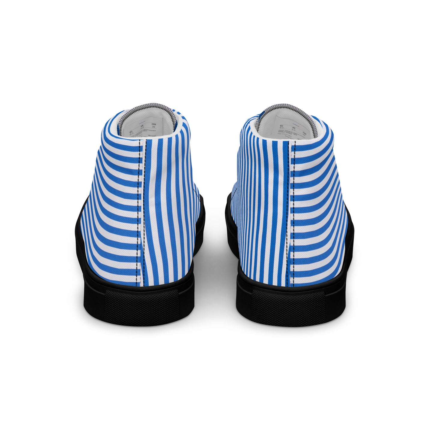 Stripes, Calmness Designs, Men’s high top canvas shoes