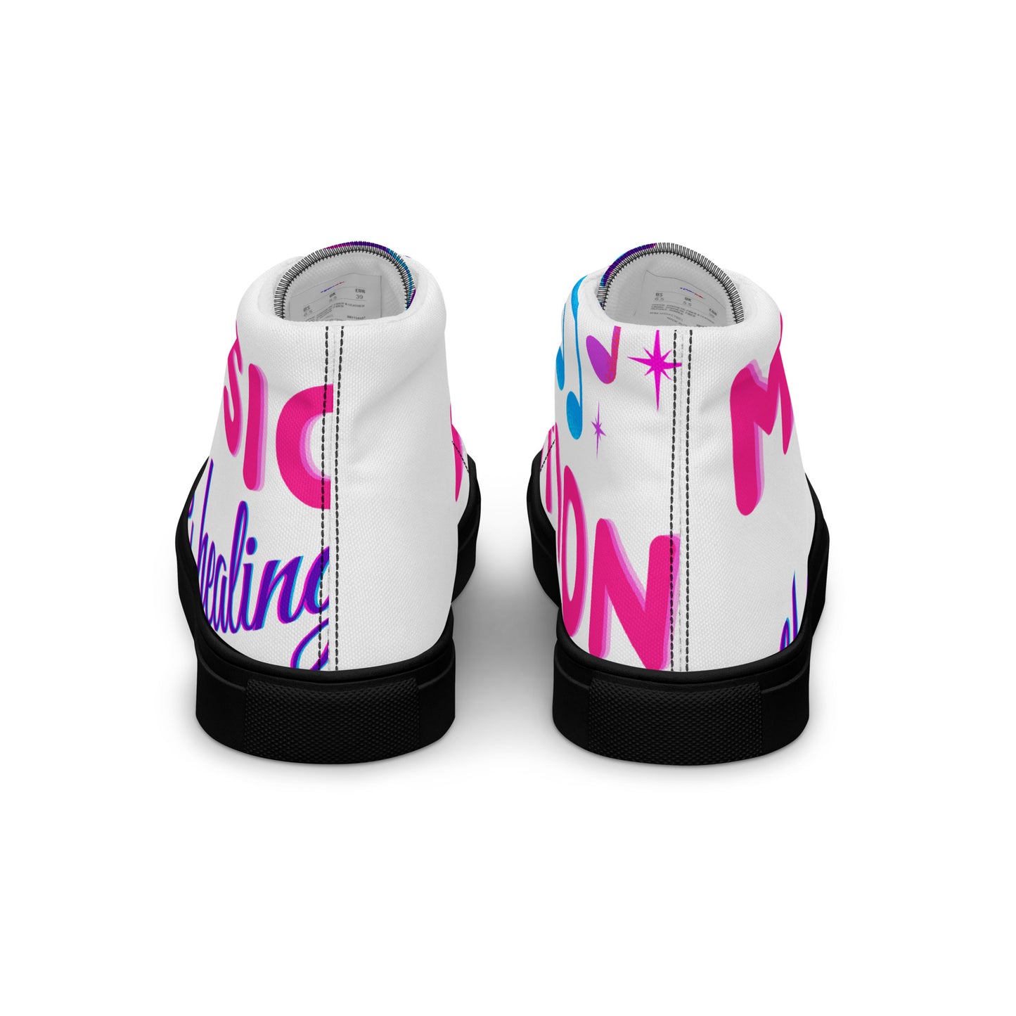 MUSIC Is the Healing of THE NATION, Calmness Designs, Creative Designs, Men’s high top canvas shoes