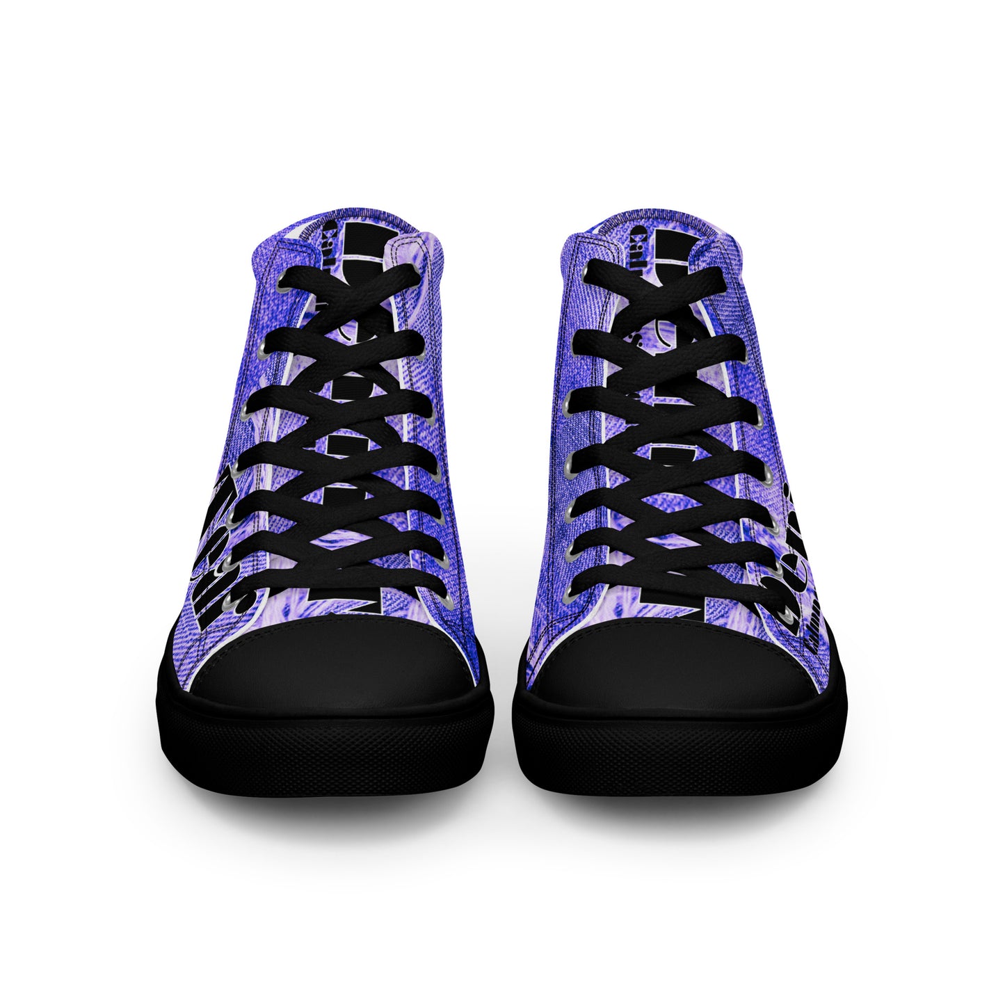 Denim Tear, Calmness Designs, Tear on Denim, Old Jeans, Men’s high top canvas shoes