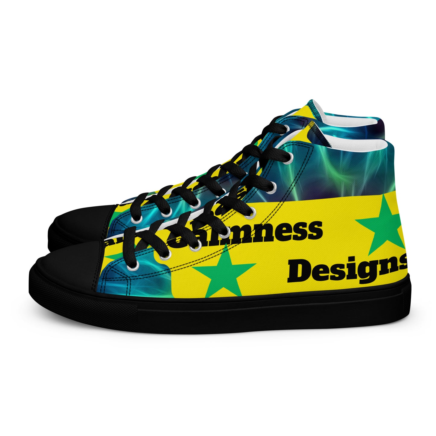 Spiral Fibonacci Pattern, Creative Designs, Calmness Designs, Men’s high top canvas shoes