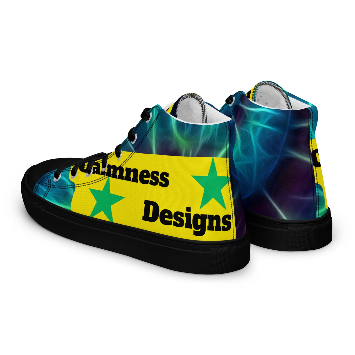 Spiral Fibonacci Pattern, Creative Designs, Calmness Designs, Men’s high top canvas shoes