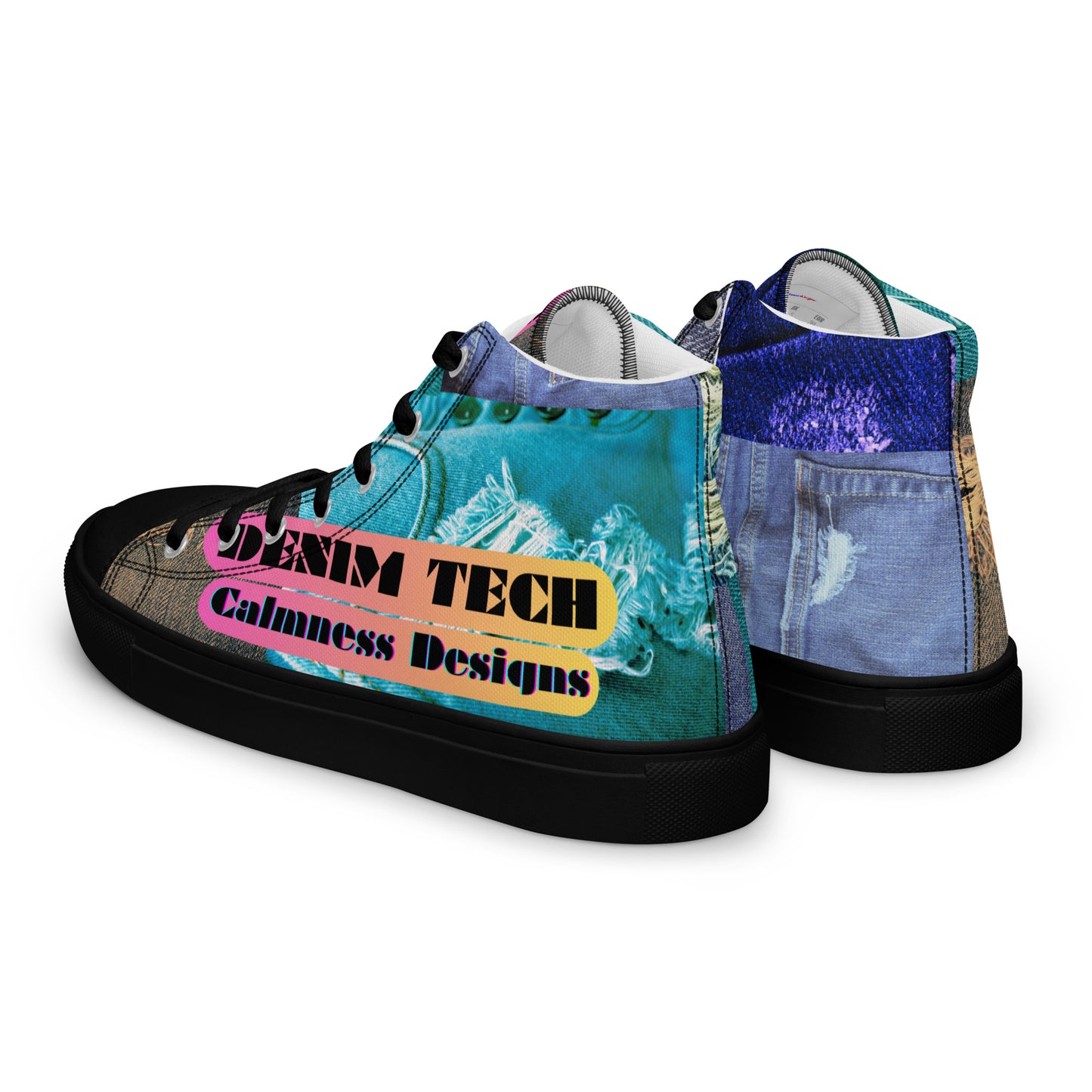 Denim Tech, Calmness Designs, Men’s high top canvas shoes