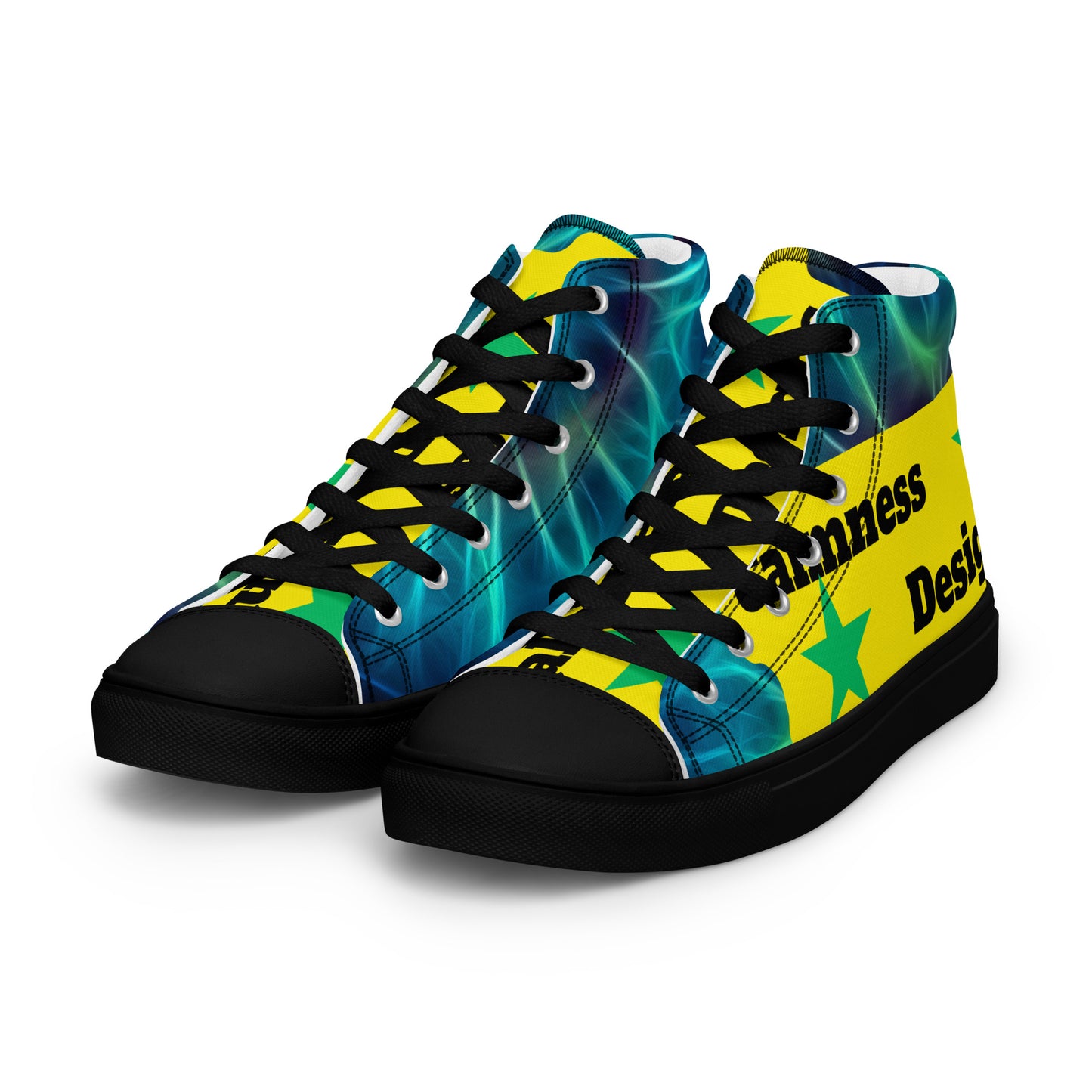 Spiral Fibonacci Pattern, Creative Designs, Calmness Designs, Men’s high top canvas shoes