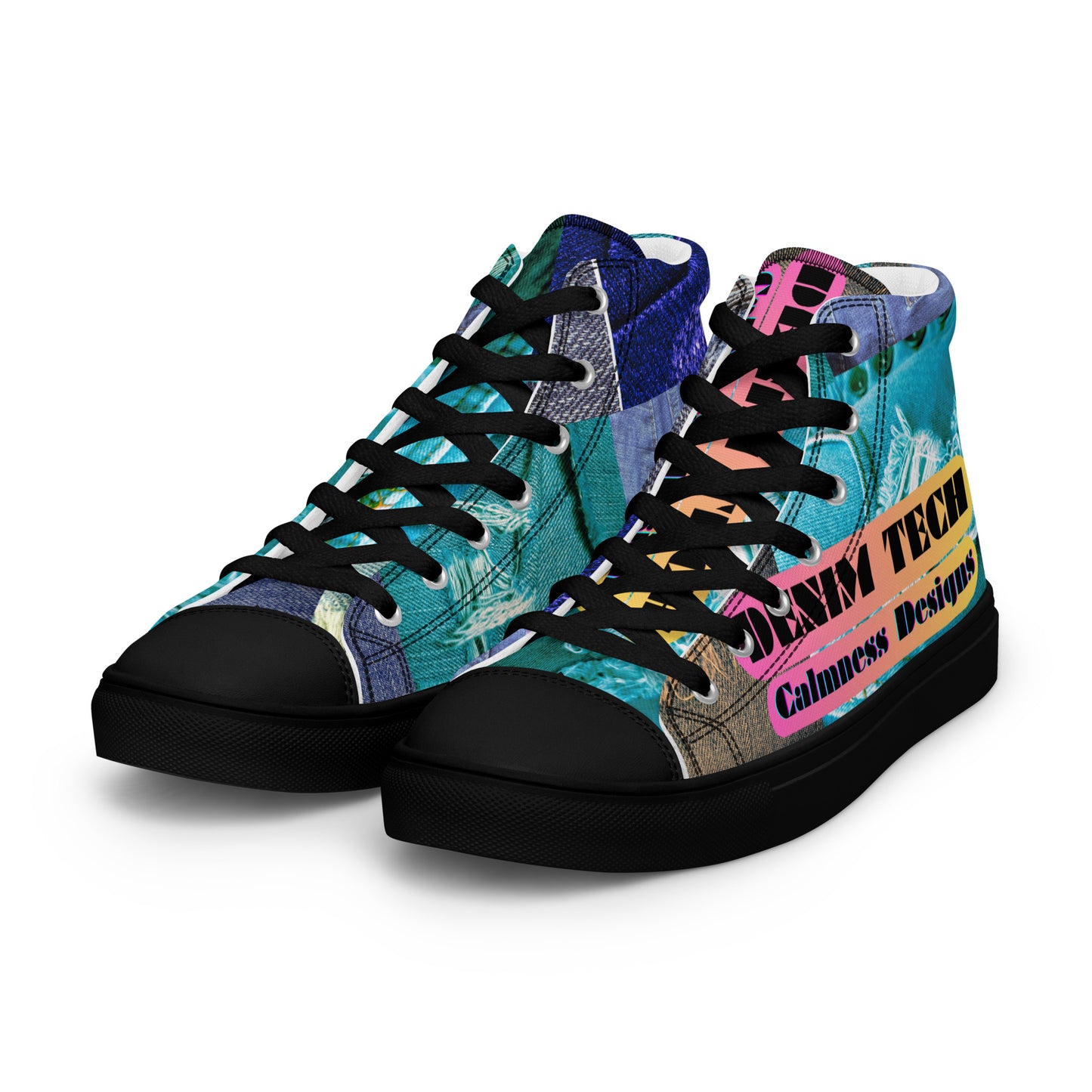 Denim Tech, Calmness Designs, Men’s high top canvas shoes