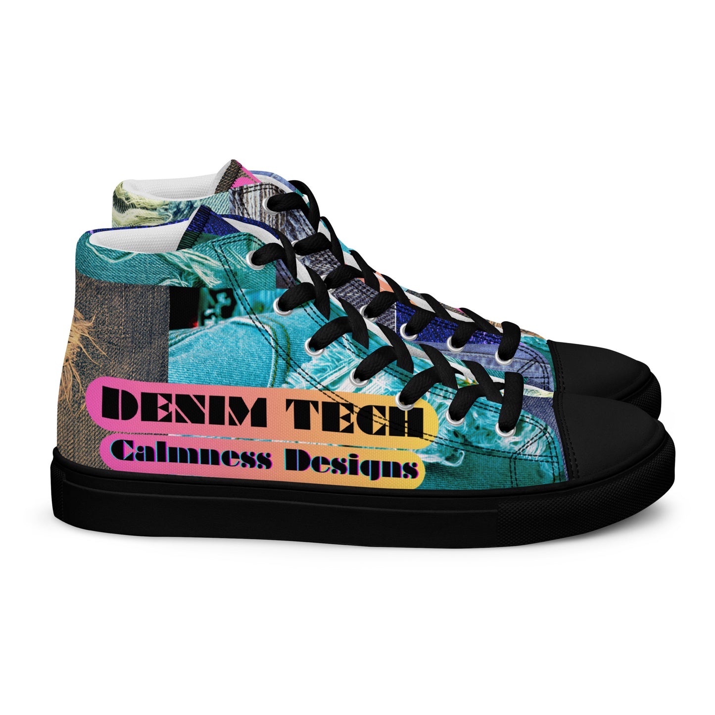Denim Tech, Calmness Designs, Men’s high top canvas shoes