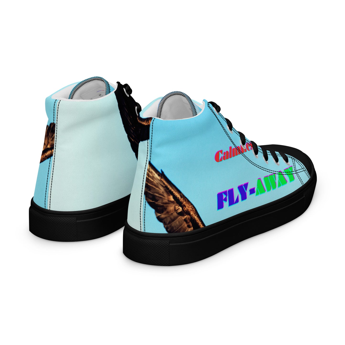 Calmness Designs, Bald Head, FLY-AWAY PLAYER 66 Men’s high top canvas shoes